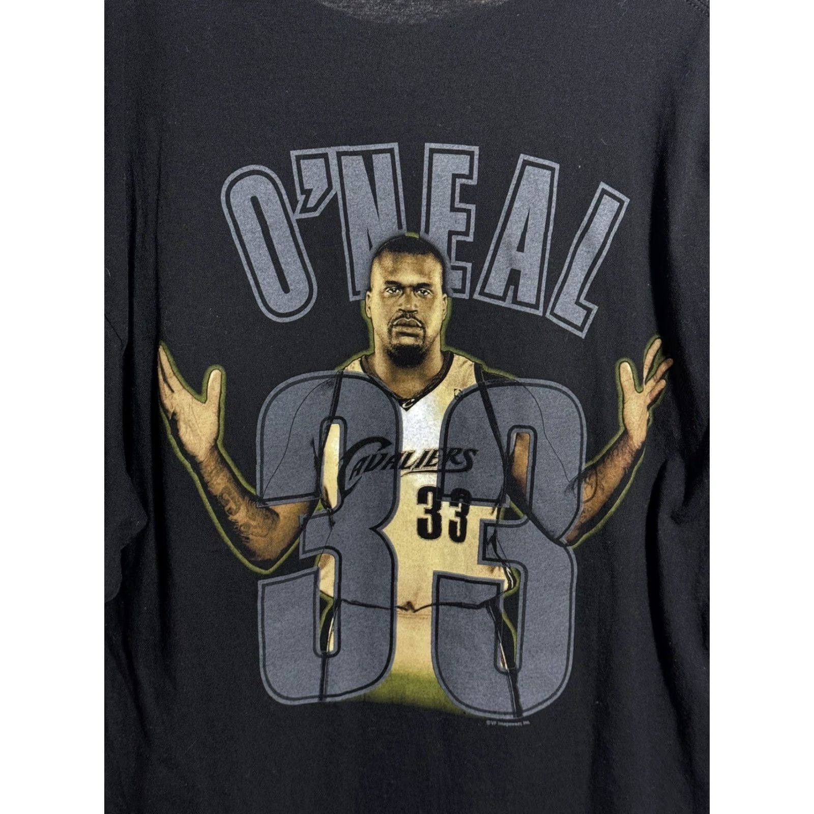 Vintage VINTAGE Shaquille O’Neal SHaq Cleveland Cavaliers T Shirt 2XL Black Cotton Majestic Crew Neck Short Sleeve Logo Double-Sided Men Size US XXL / EU 58 / 5 - 2 Thumbnail