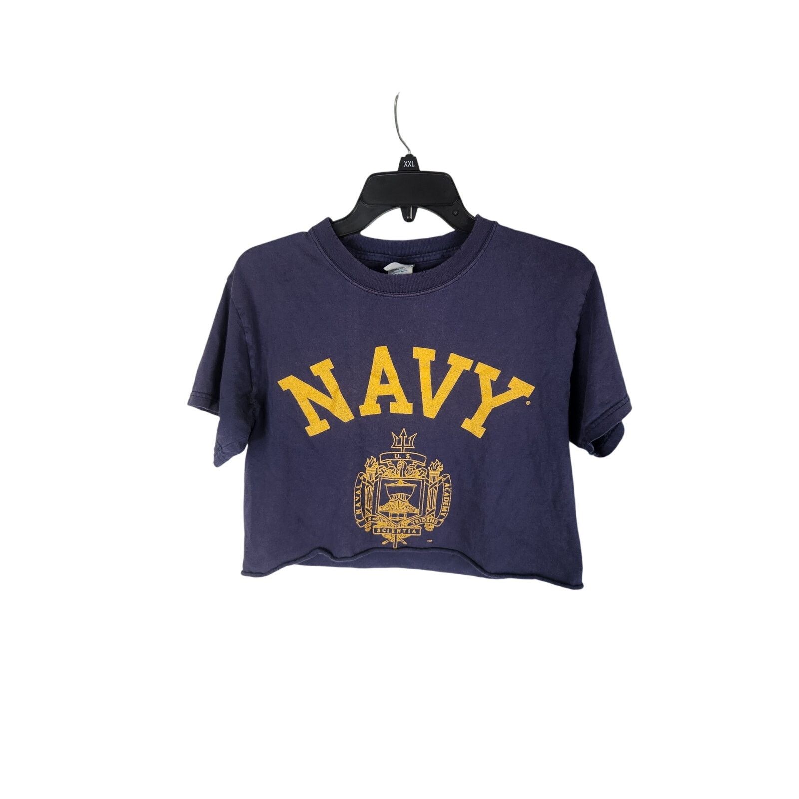 Delta Vintage 90s Navy Cropped T women's Medium/Large Size M / US 6-8 / IT 42-44 - 1 Thumbnail