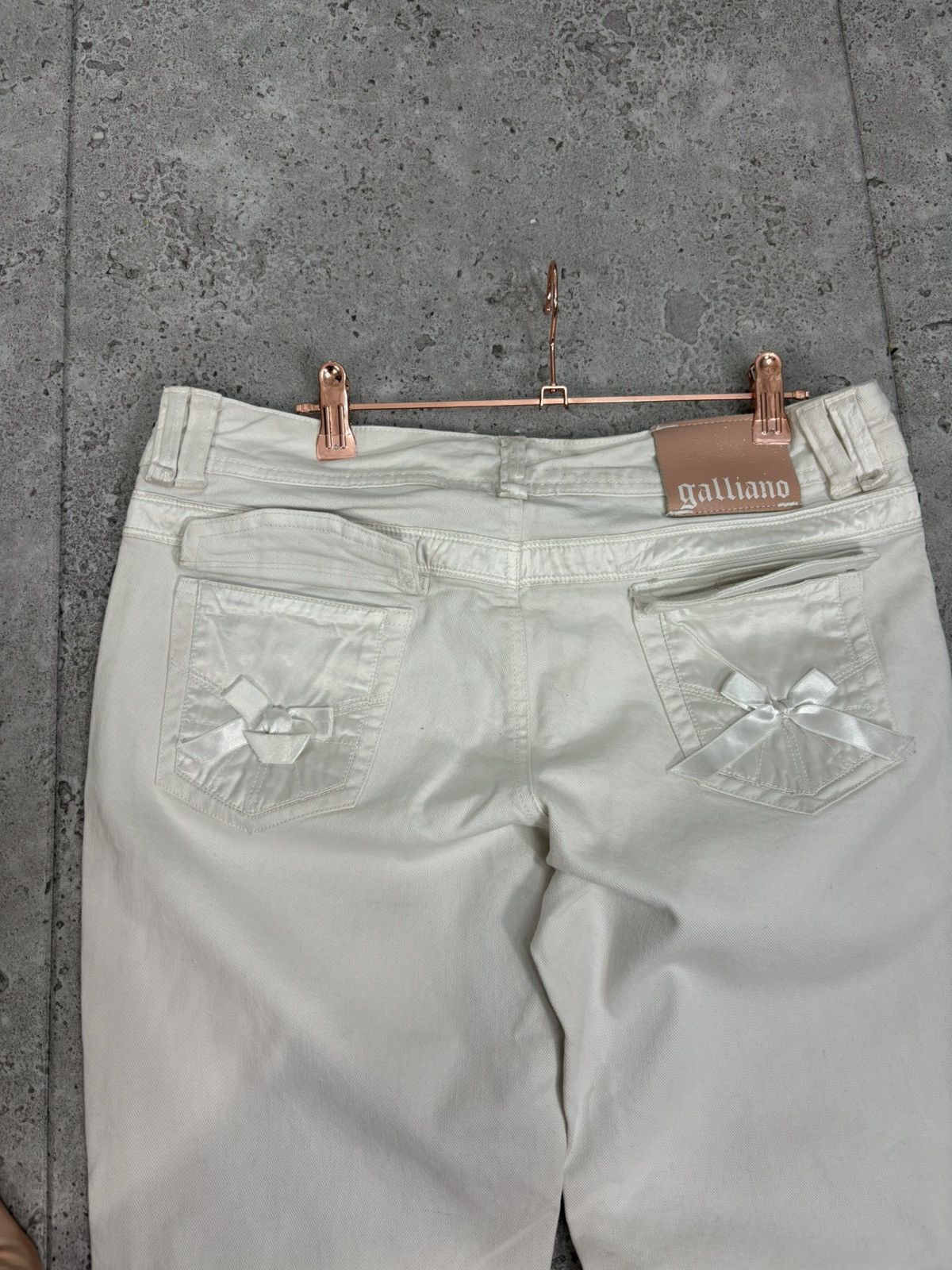 Japanese Brand × John Galliano 90s RARE John Galliano Denim Flared Pants Japan Style Size 33" - 4 Thumbnail