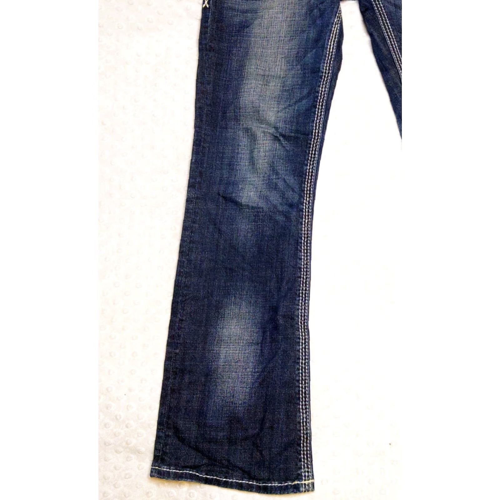 Denime Rock & Roll Cowgirl Jeans Women 29x32 Dark Wash Mid Rise Bootcut Denim Size 29" - 3 Thumbnail