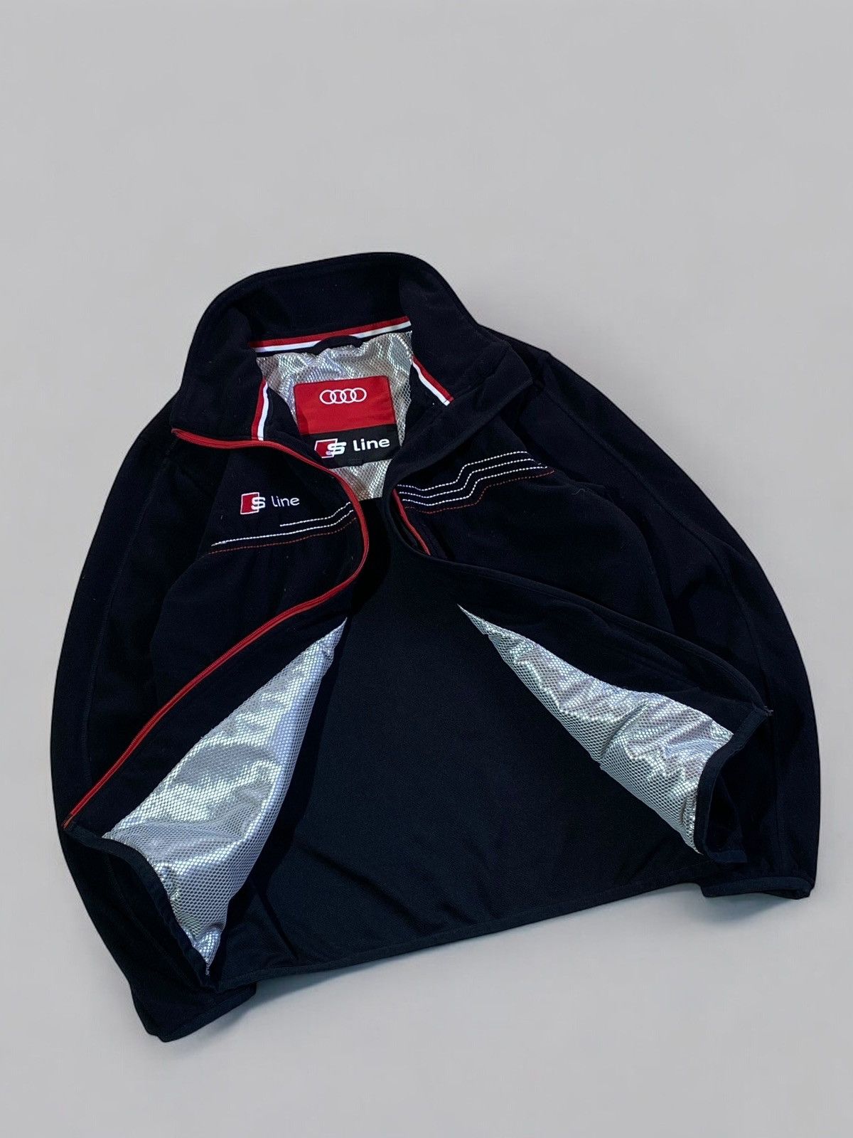 Vintage Y2K AUDI S-LINE FLEECE JACKET RACING VIBES VINTAGE FORMULA Size US S / EU 44-46 / 1 - 4 Thumbnail