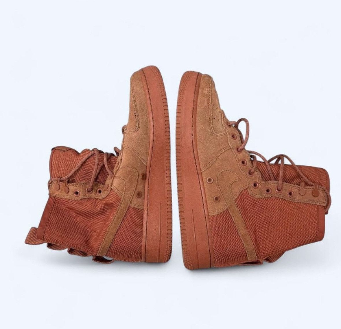 Nike Nike Air Force 1 Mid ’07 Suede/Canvas Rust Orange Sz 7.5 Size US 8.5 / EU 41-42 - 1 Thumbnail