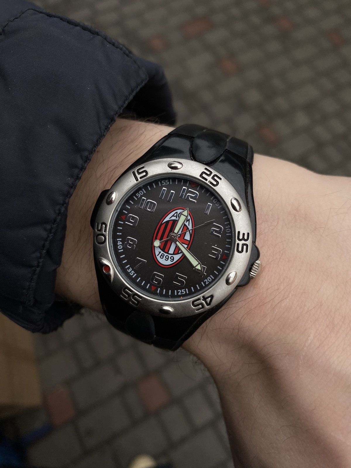 Jewelry × Vintage AC Milan Black Sport Watch - Japanese Brand Size ONE SIZE - 2 Thumbnail