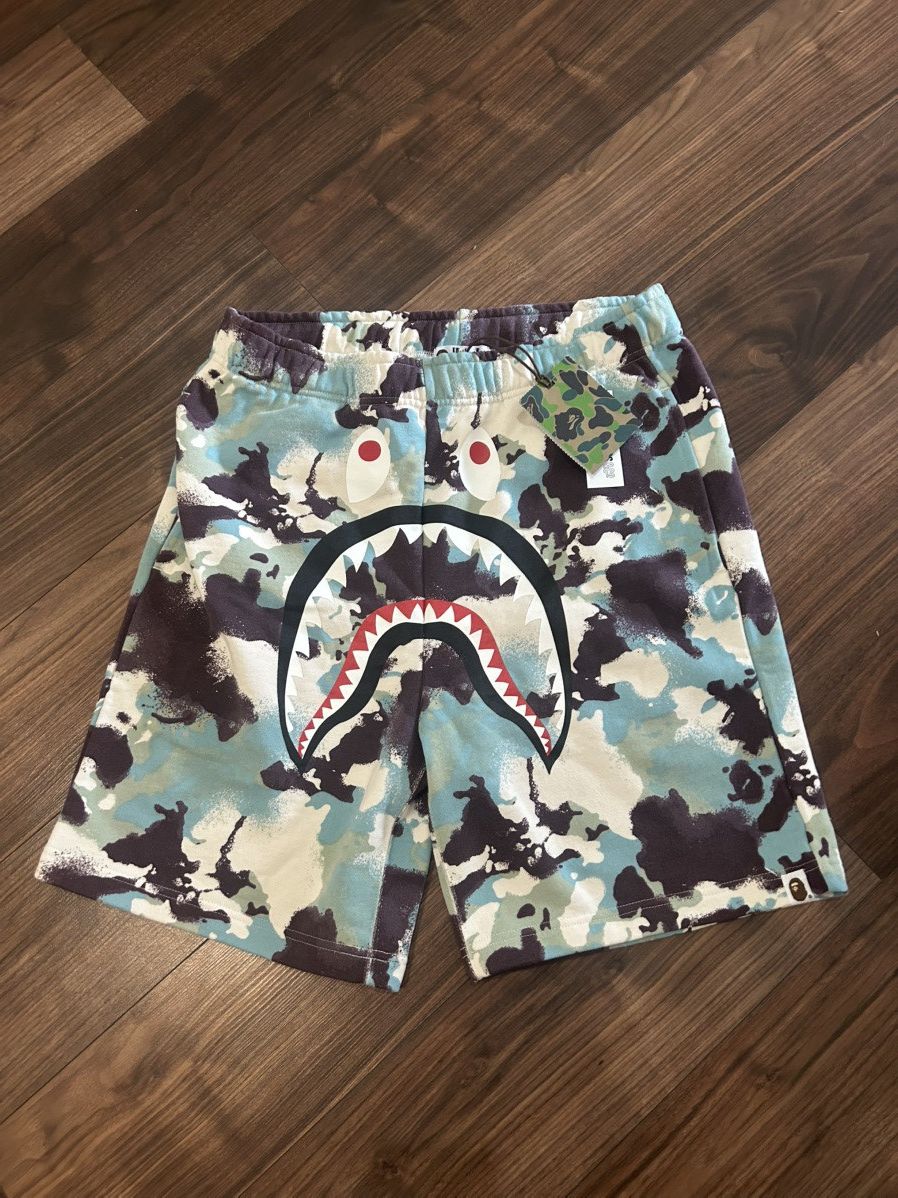 Bape Blue Camo Bape Shorts Size US 37 - 1 Thumbnail