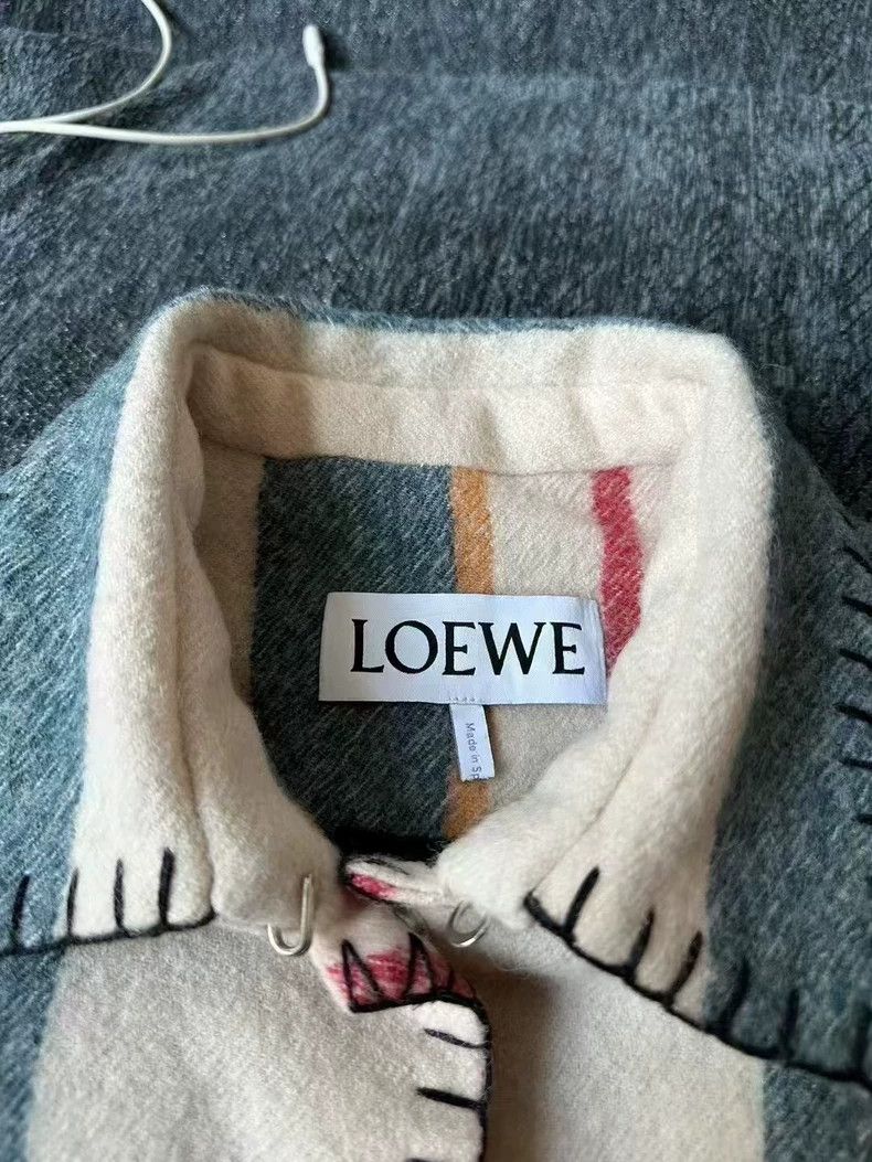 Loewe LOEWE Leather wool coat Size 4XL / US 24-26 - 4 Thumbnail