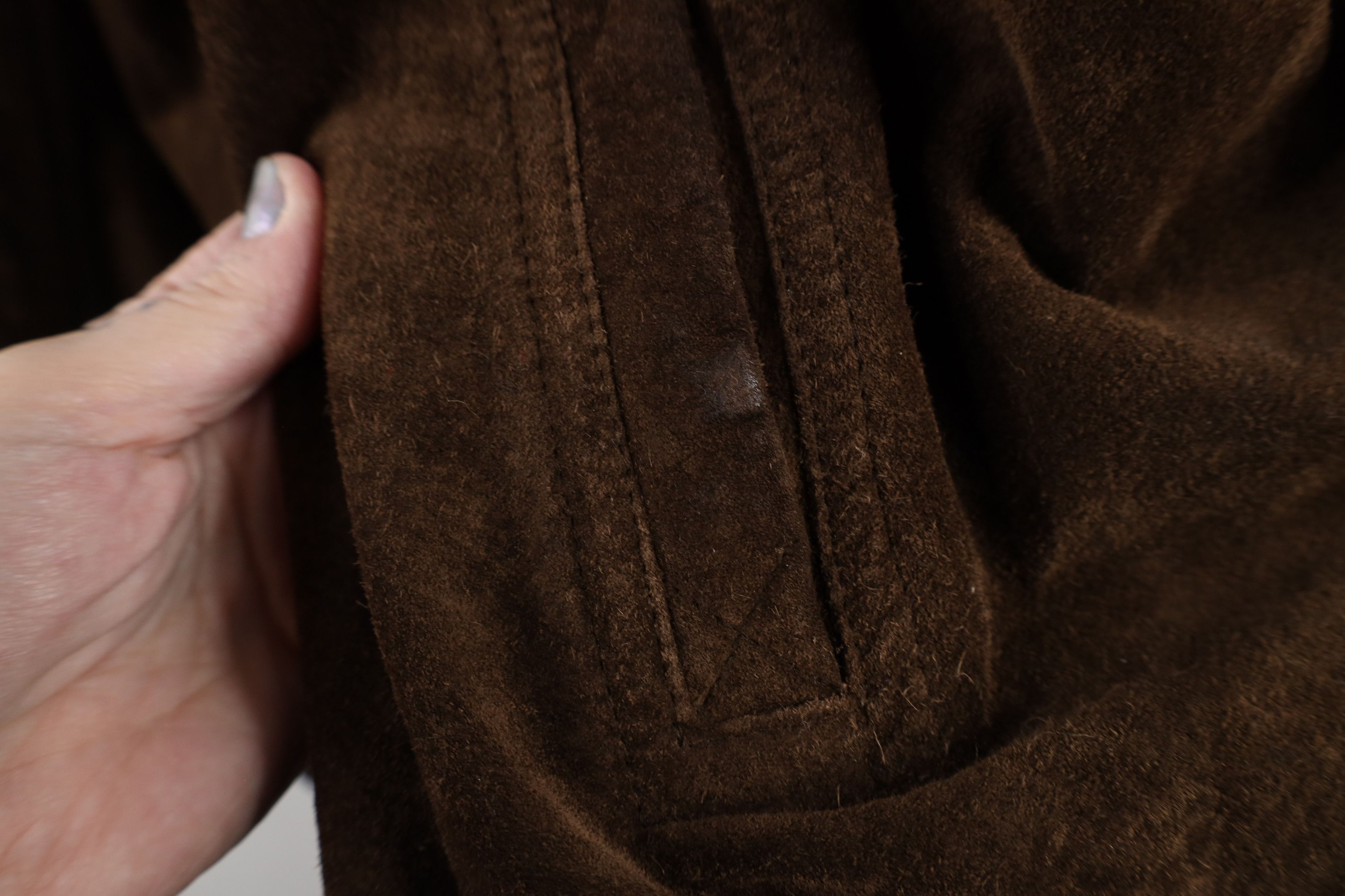 Vintage Vintage 90s Streetwear Suede Leather Flight Bomber Jacket Size US XL / EU 56 / 4 - 4 Thumbnail