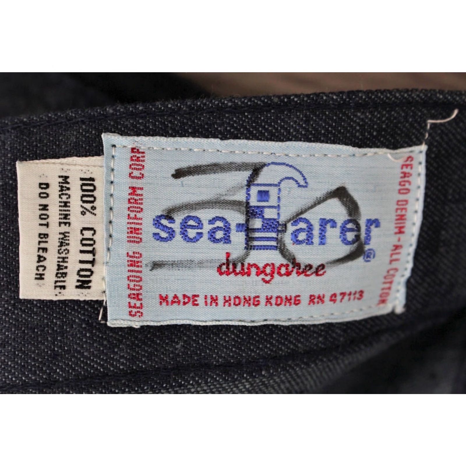 Vintage VINTAGE Seafarer Jeans Bellbottom Navy 60s NOS 1960s Mens Denim Size 33 Inseam 36.5 Blue 46" Length Dungarees 60s Bell Bottom Jeans Size US 33 - 4 Thumbnail