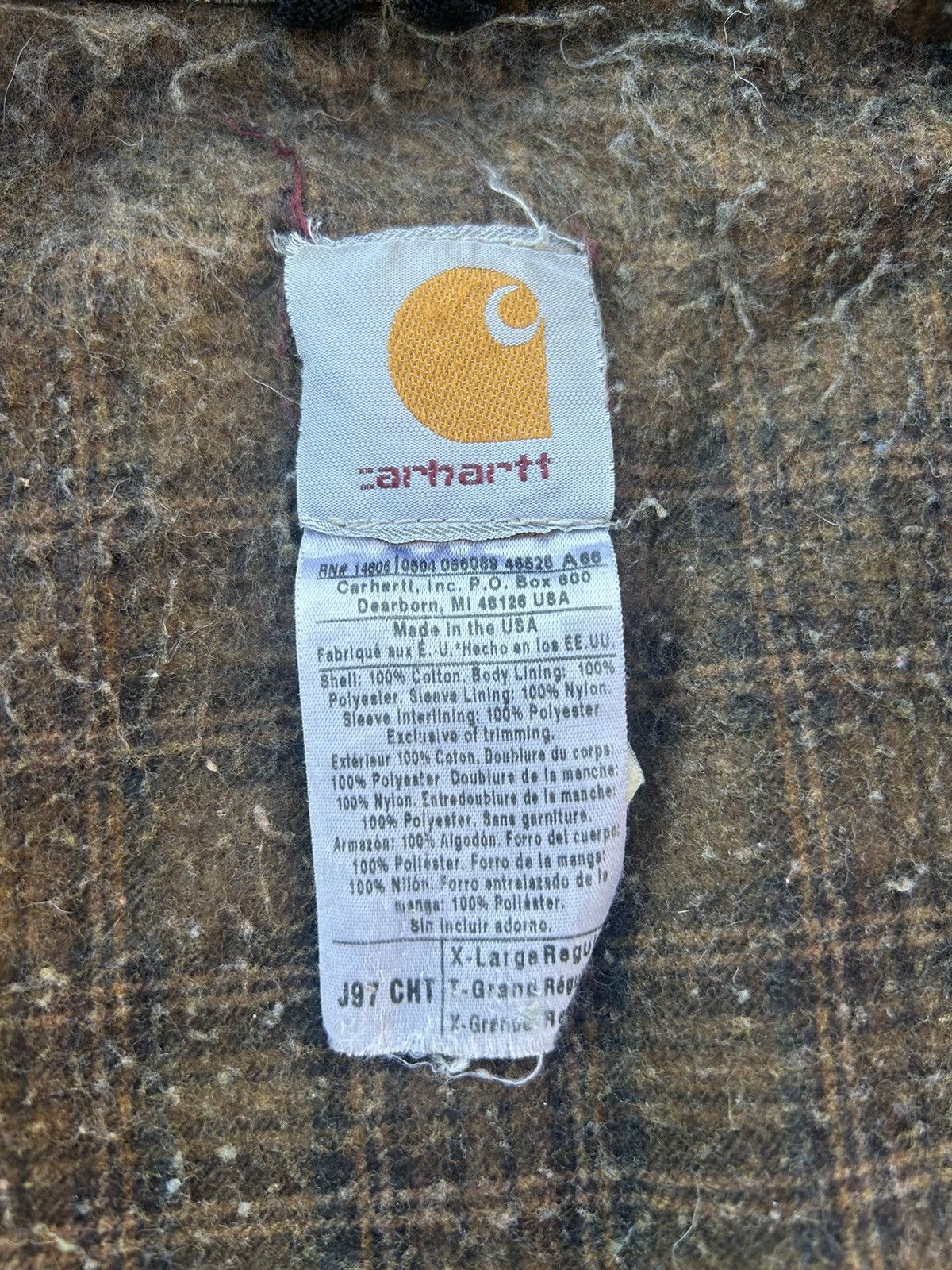 Carhartt Vintage J97CHTBrown Blanket XL Lined Carhartt Detroit Jacket Size US XL / EU 56 / 4 - 4 Thumbnail