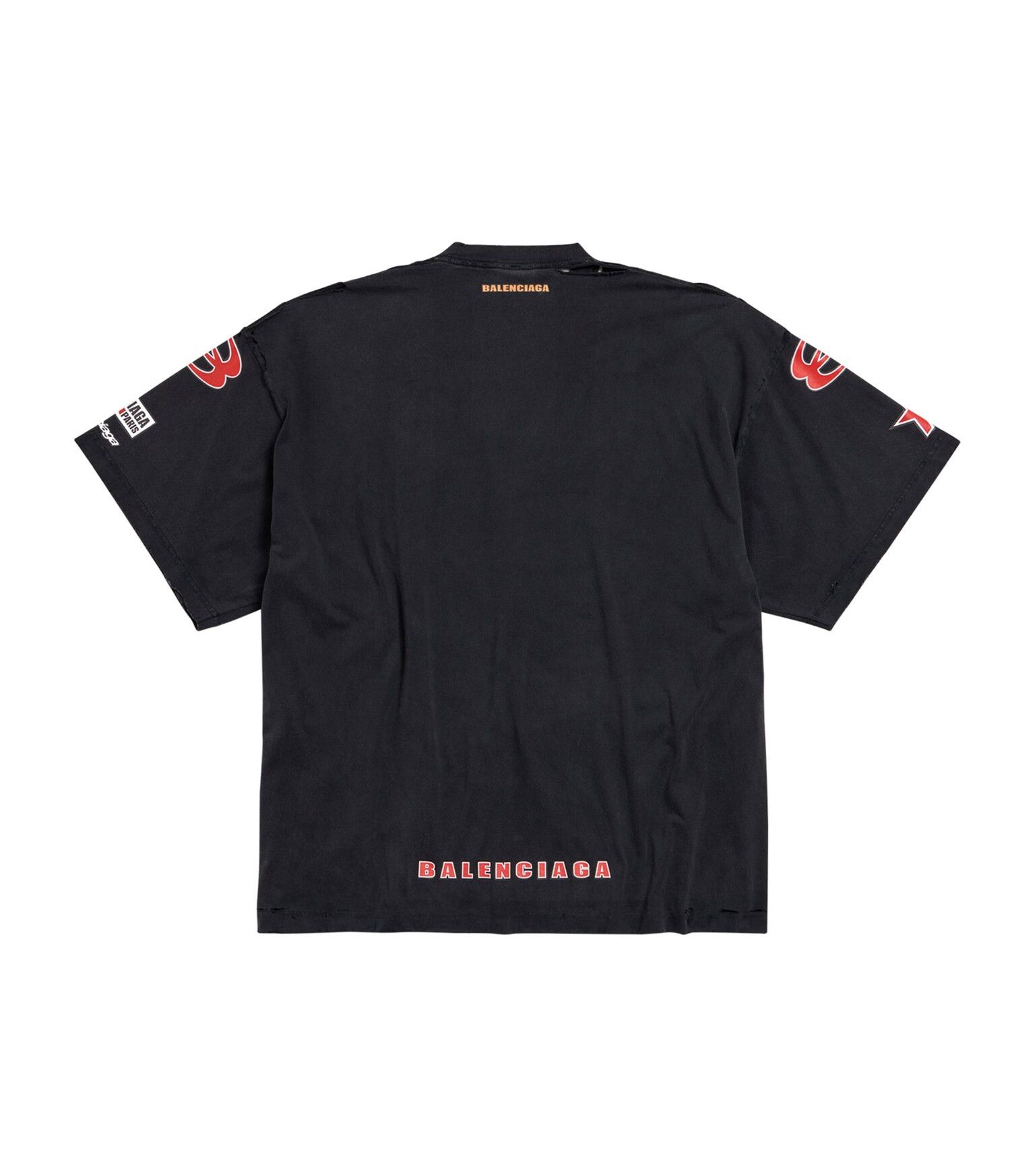 Balenciaga o1tr1nto0526 Sponsor Logos T-Shirt Oversized in Black Size US L / EU 52-54 / 3 - 5 Thumbnail