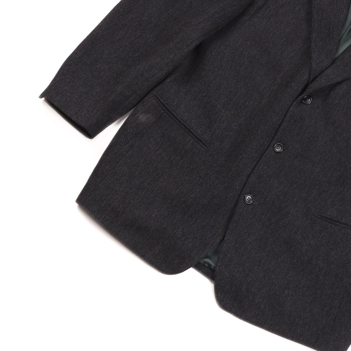 Hugo Boss Vintage Blazer Jacket Hugo Boss Lambs Wool Dark Gray Size 46R - 11 Thumbnail
