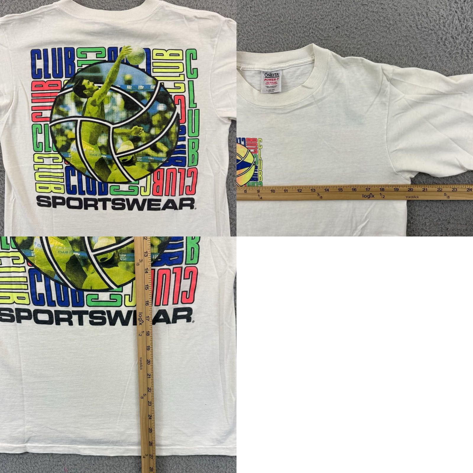 Vintage VINTAGE Club Sportswear Shirt Large White Beach Volleyball 90s Short Sleeve Mens Size US XL / EU 56 / 4 - 8 Thumbnail