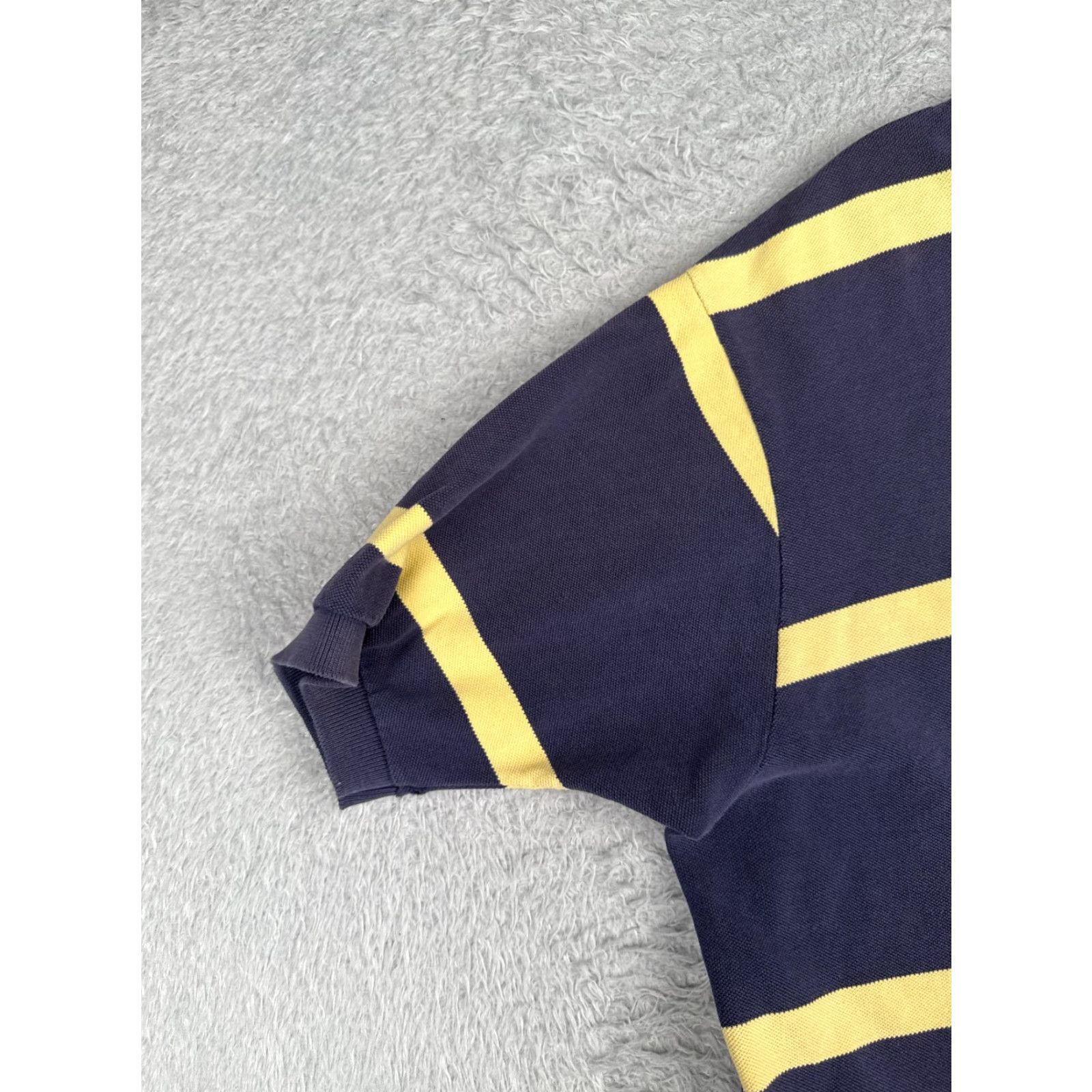 Ralph Lauren VINTAGE Polo Ralph Lauren Polo Shirt 2XL Blue Yellow Stripe Cotton Slim Fit Mens Size US XXL / EU 58 / 5 - 3 Thumbnail