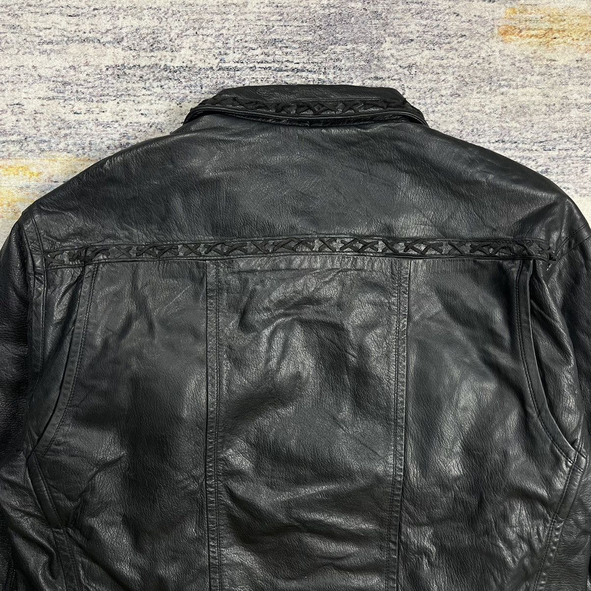 Japanese Brand × Le Grande Bleu (L.G.B.) × Nicole Club 90s Boutique Nicole by itsuko trucker lace leather jacket Size US M / EU 48-50 / 2 - 9 Thumbnail