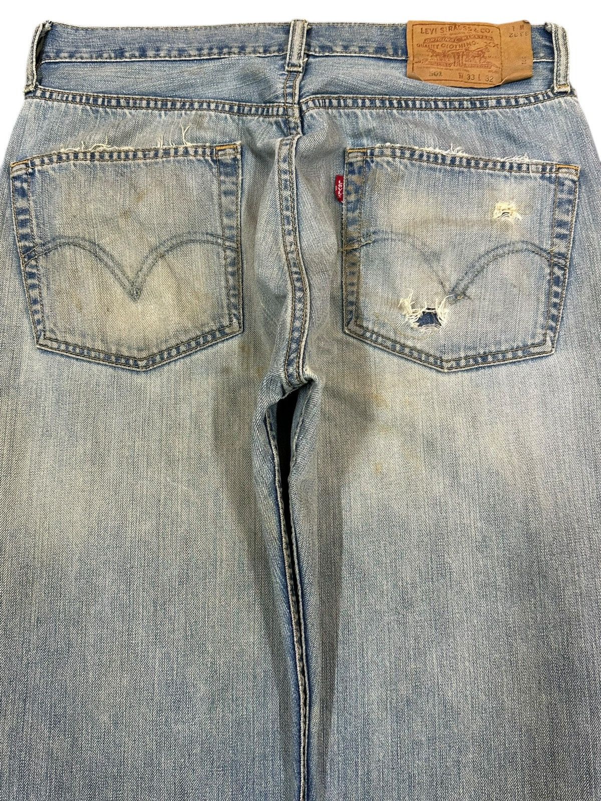 Levi's Vintage 90s Levis 501 Mud Faded Wash Distressed Baggy Jeans Size US 32 / EU 48 - 5 Thumbnail