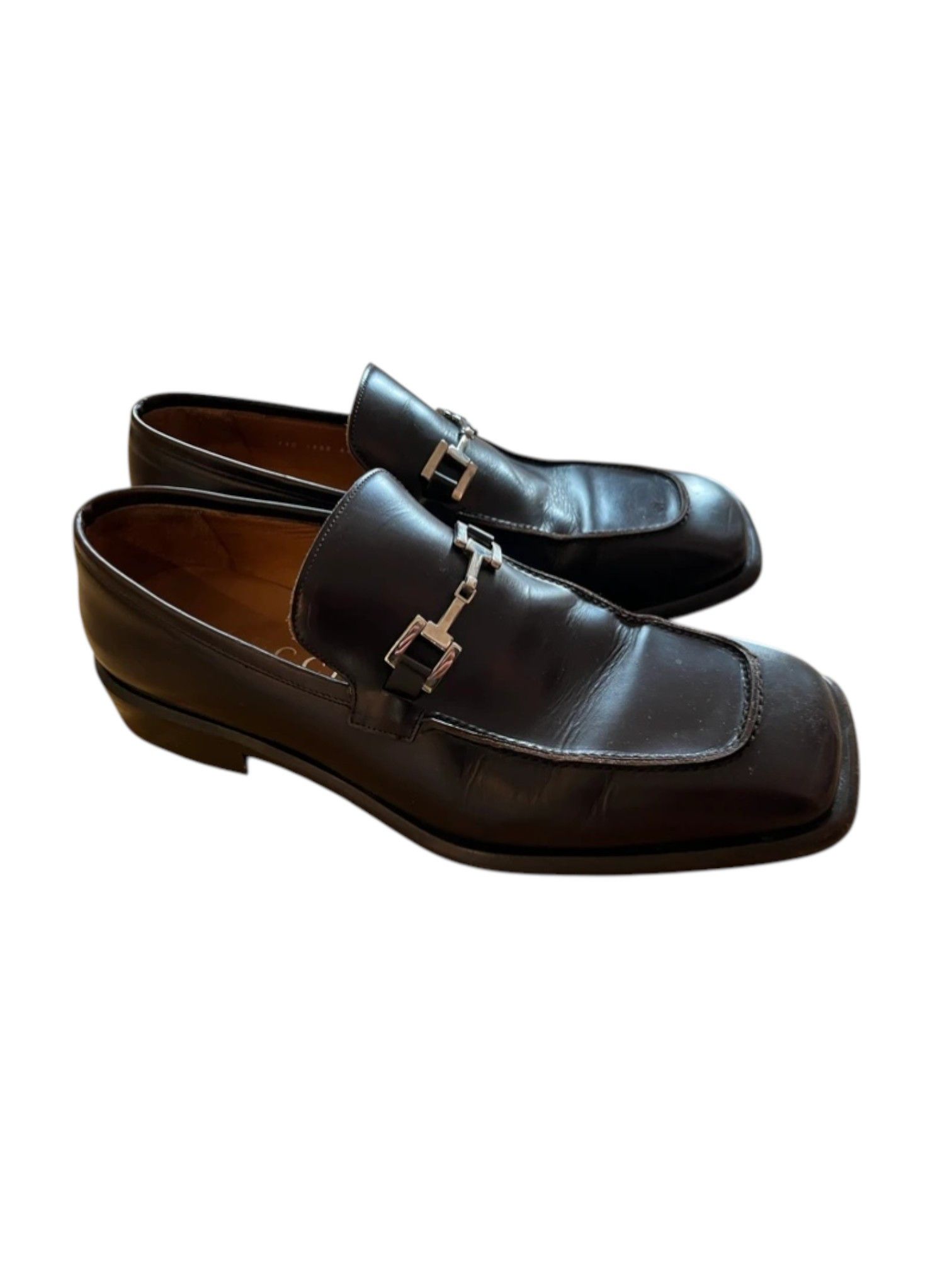 Gucci Gucci Square Toe Horsebit Loafers in Chocolate Leather Size US 11.5 / EU 44-45 - 2 Thumbnail