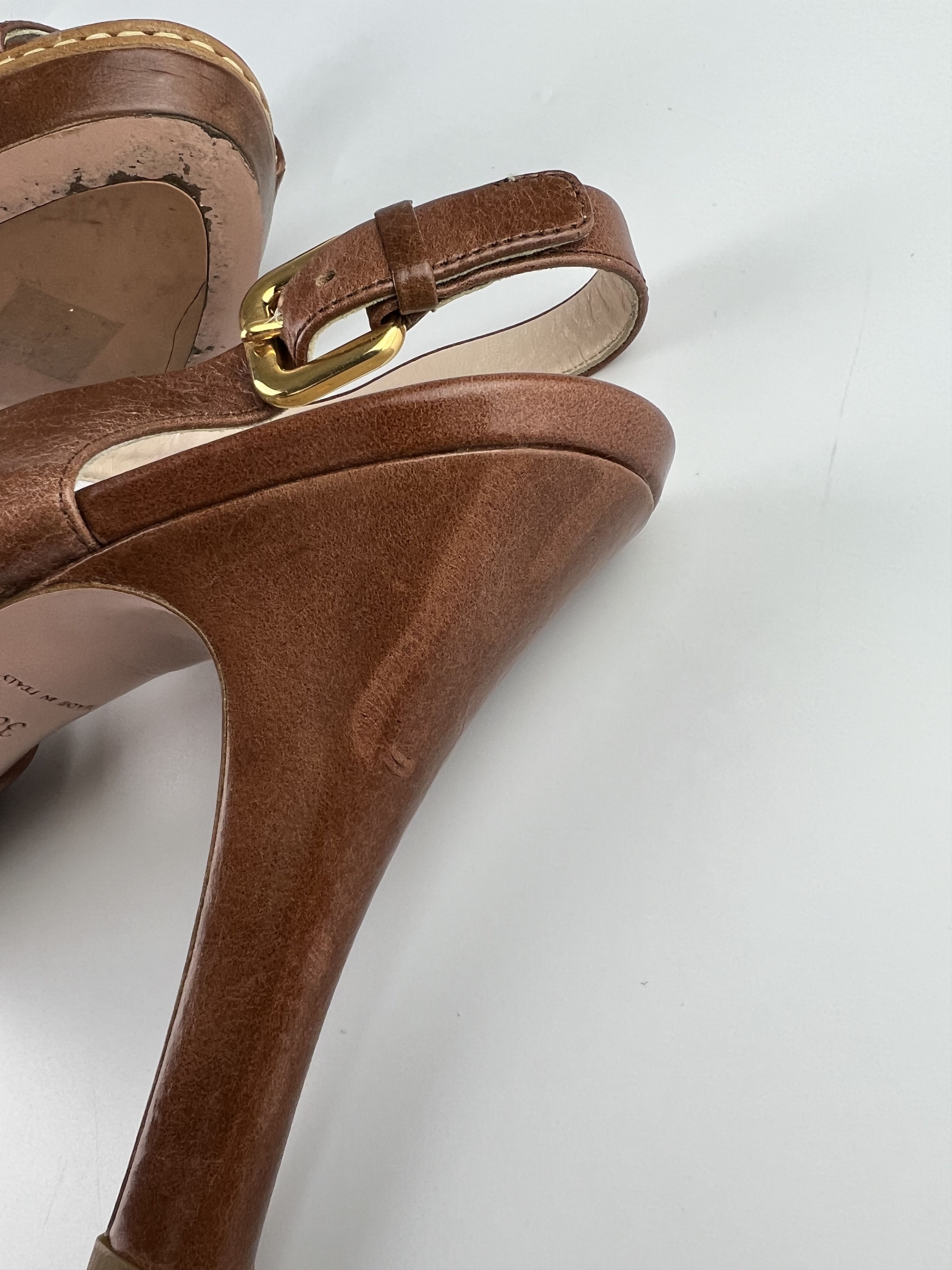 Prada Prada Brown Heels Size 38 Size US 8 / IT 38 - 19 Thumbnail