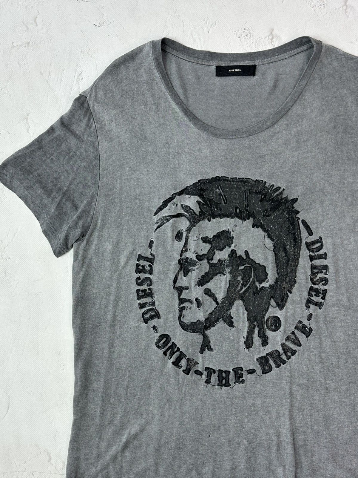Diesel Diesel Vintage Grey Washed Logo Short Sleeve T-shirt Size US S / EU 44-46 / 1 - 2 Thumbnail
