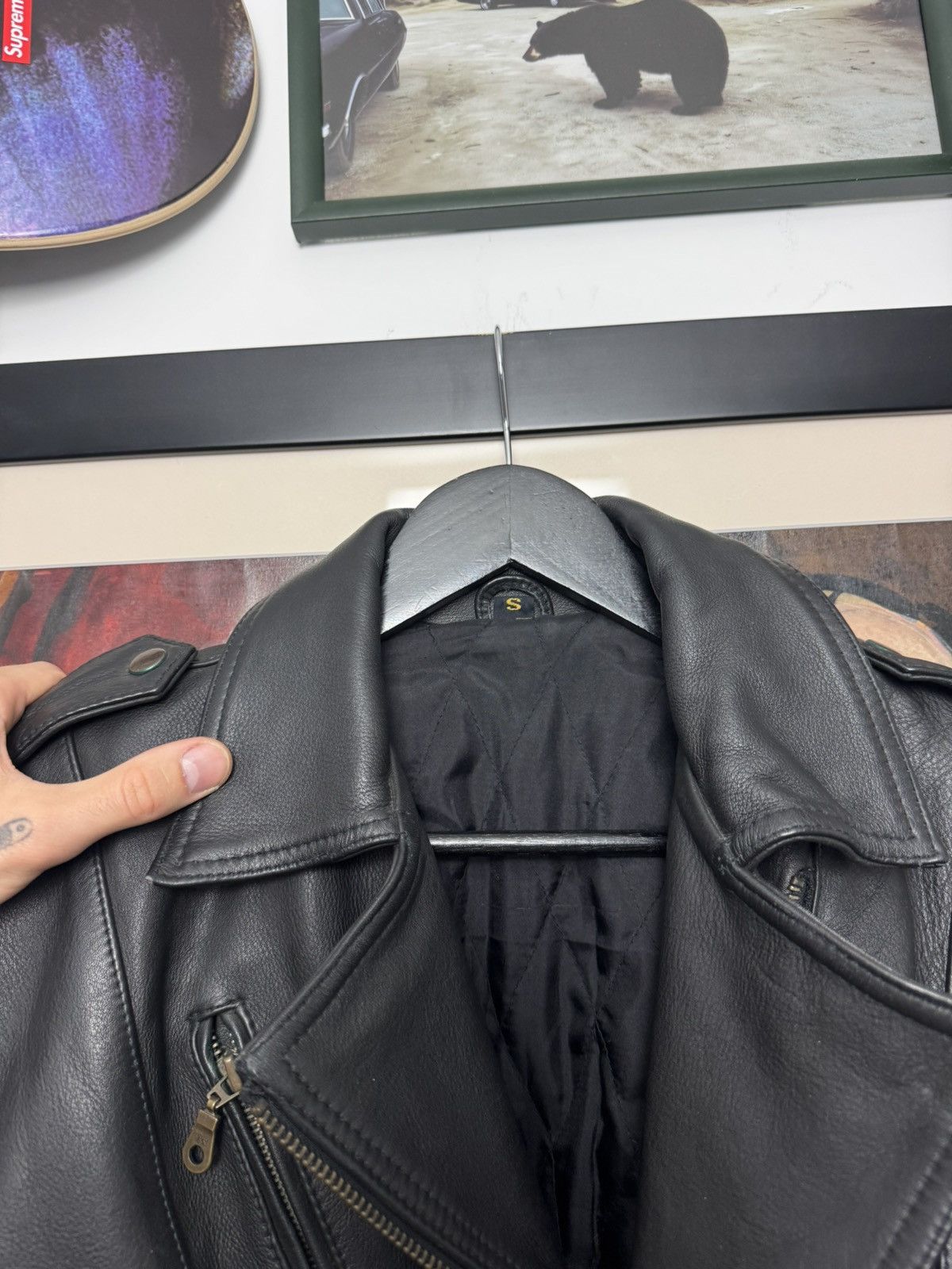Genuine Leather Vintage Leather Jacket Ramones Biker Rare Punk Rock Rare Size US S / EU 44-46 / 1 - 4 Thumbnail