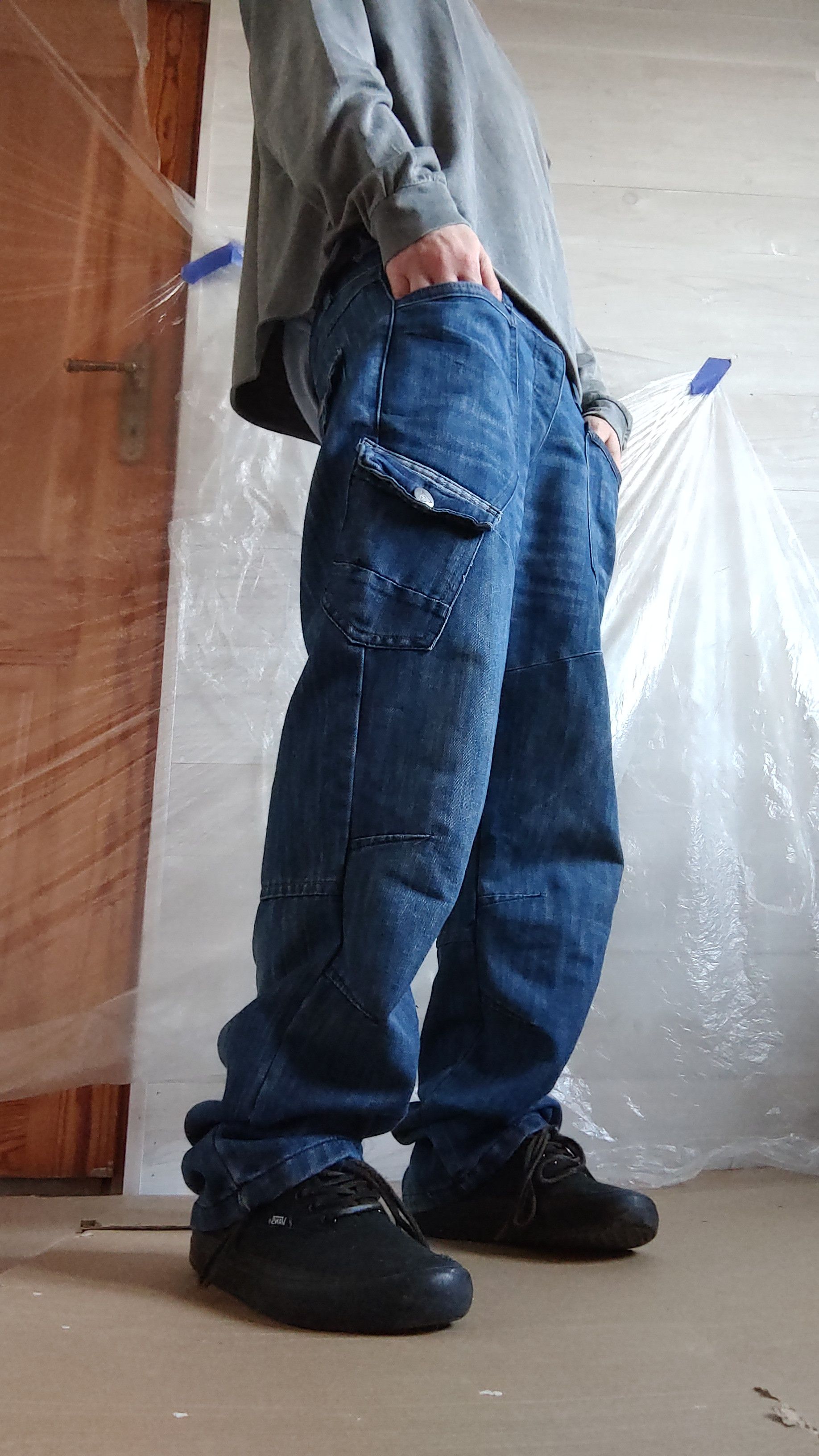Airwalk Vintage AIRWALK Cargo Pants Denim Alt skate Opium Size US 34 / EU 50 - 12 Thumbnail