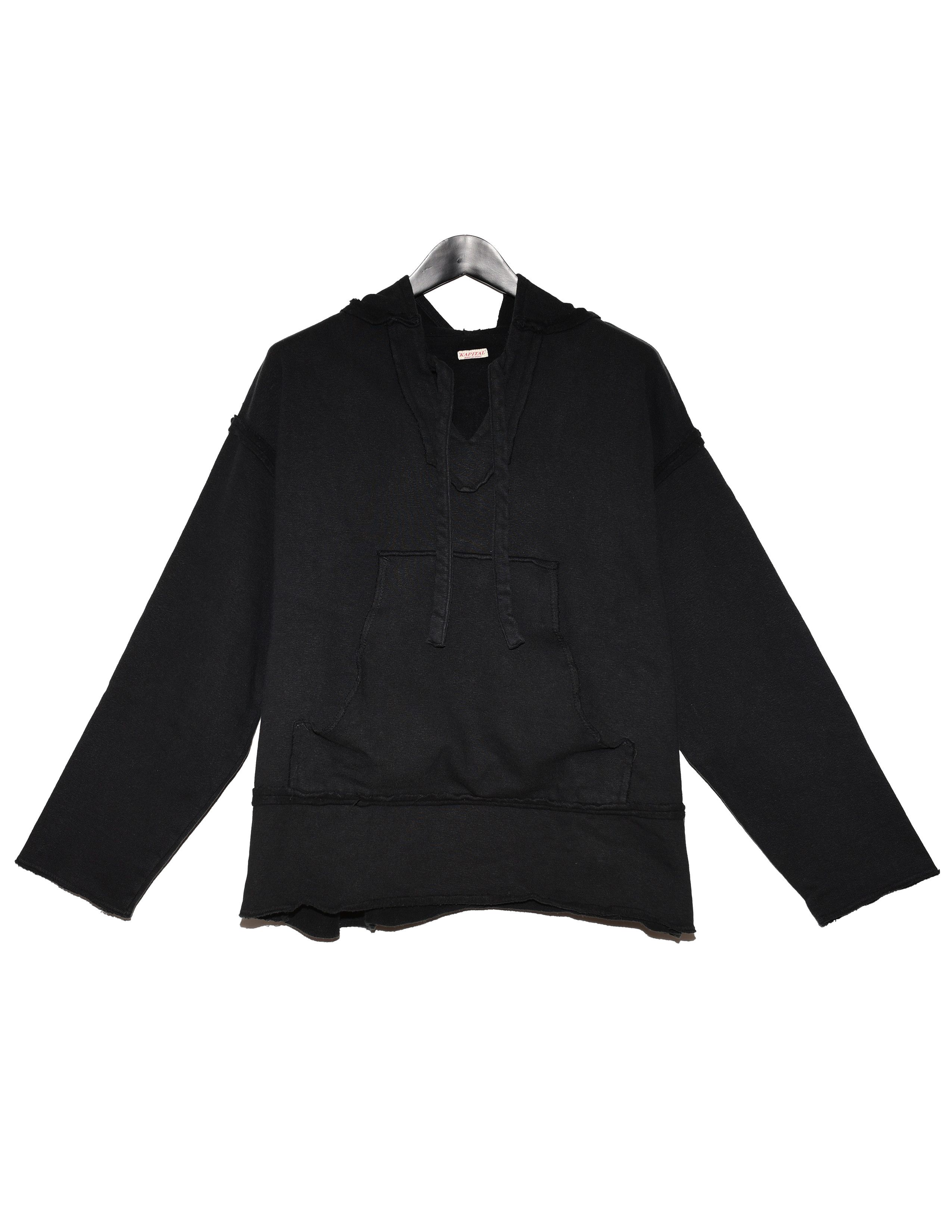 Kapital KAPITAL Oversized Distressed Cotton-Jersey Hoodie Size US XXL / EU 58 / 5 - 2 Thumbnail
