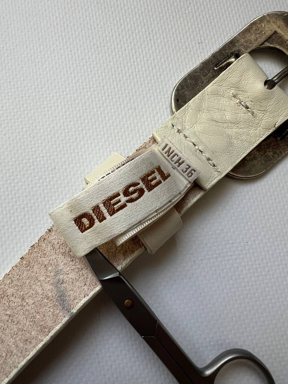 Diesel Diesel big logo letters leather belt two tone distressed y2k Size ONE SIZE - 8 Thumbnail