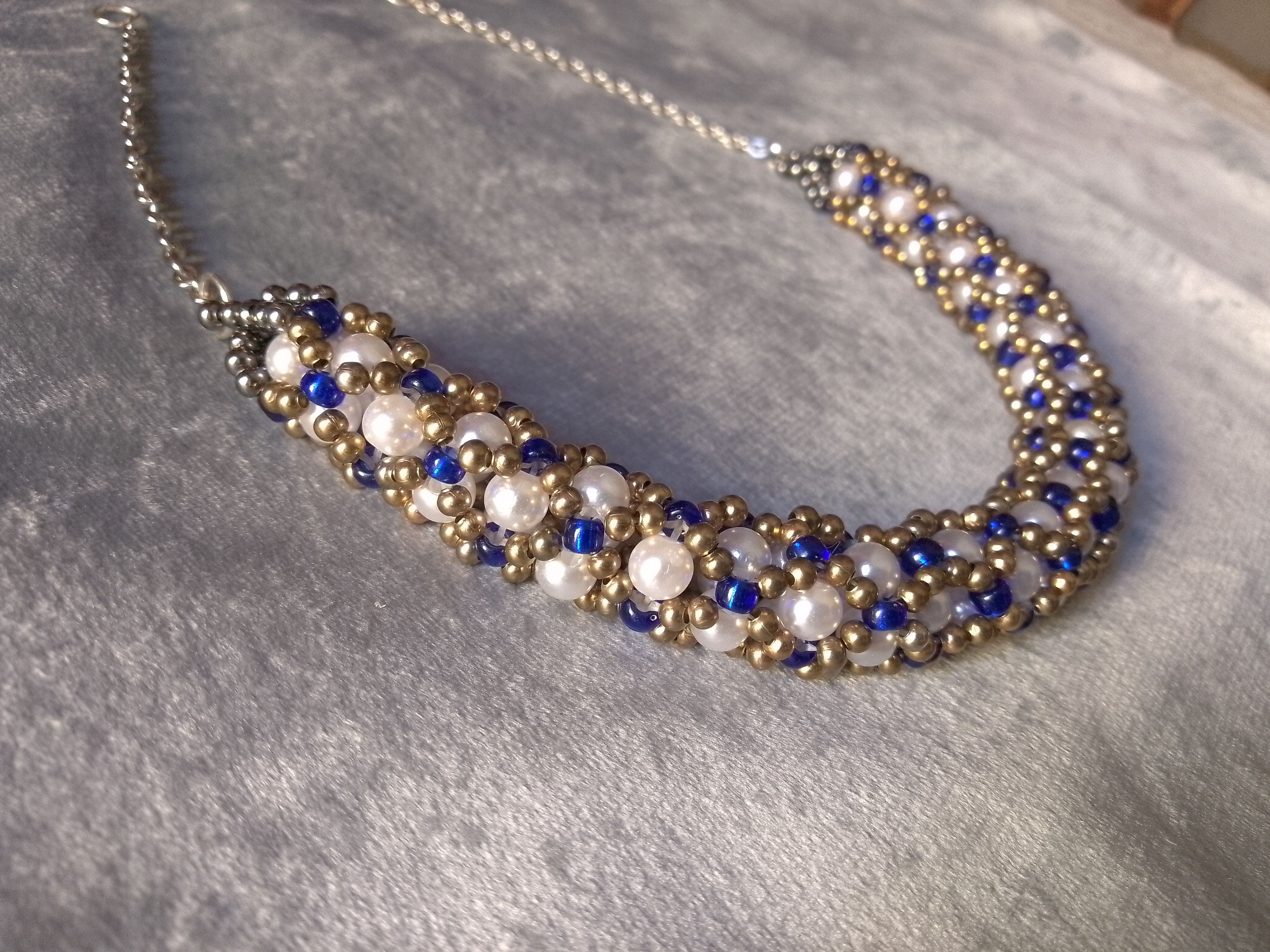Handmade Necklace Pearls Vintage Style Tubular Elegant Size ONE SIZE - 5 Thumbnail