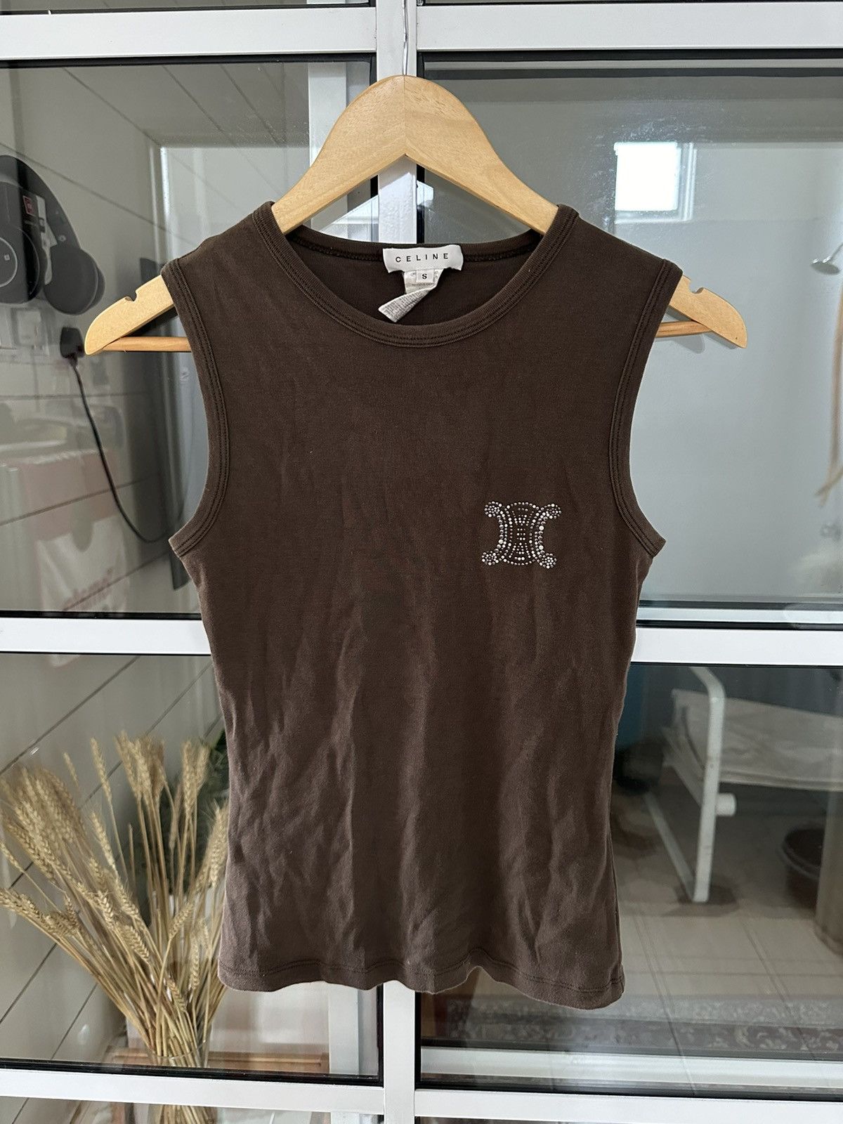 Celine Celine Logo Tank Top Made In France Size US XS / EU 42 / 0 - 9 Thumbnail