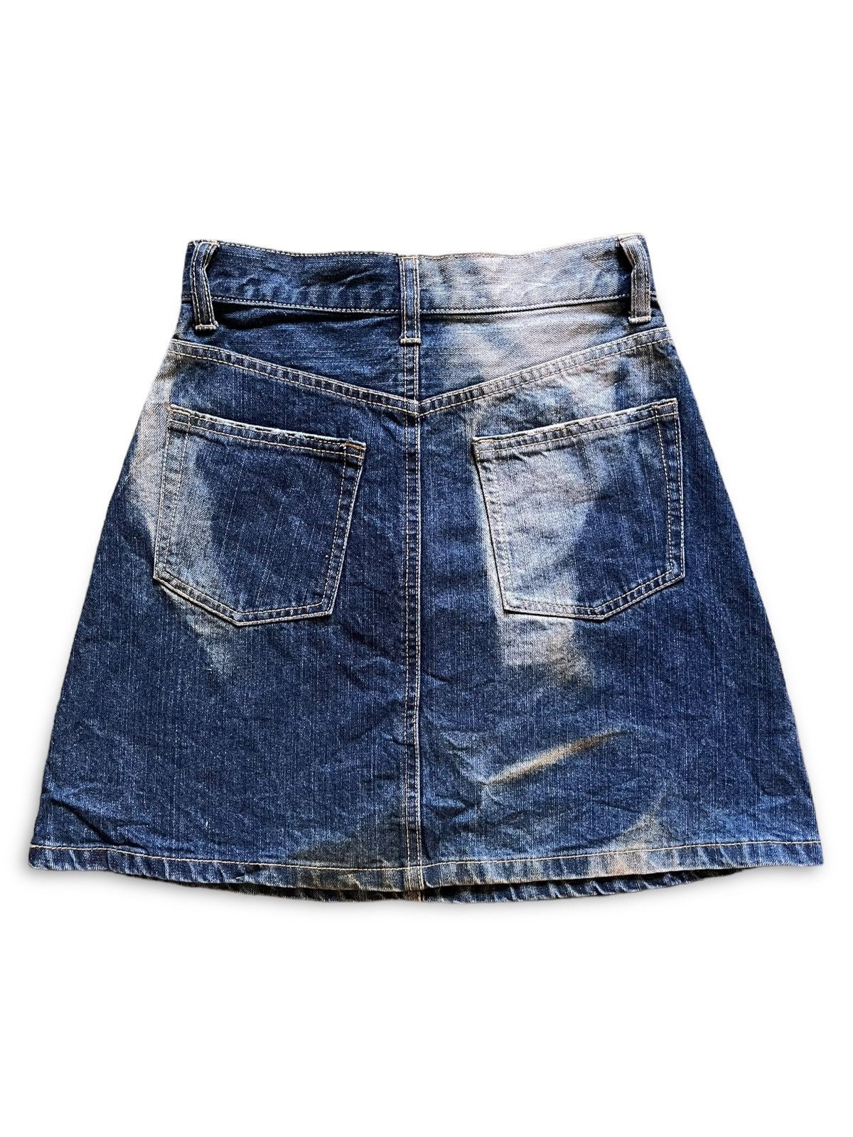 Japanese Brand Hype Japanese Brand Mud Wash Faded Blue Denim Skirts Size 24" / US 00 / IT 34 - 2 Thumbnail