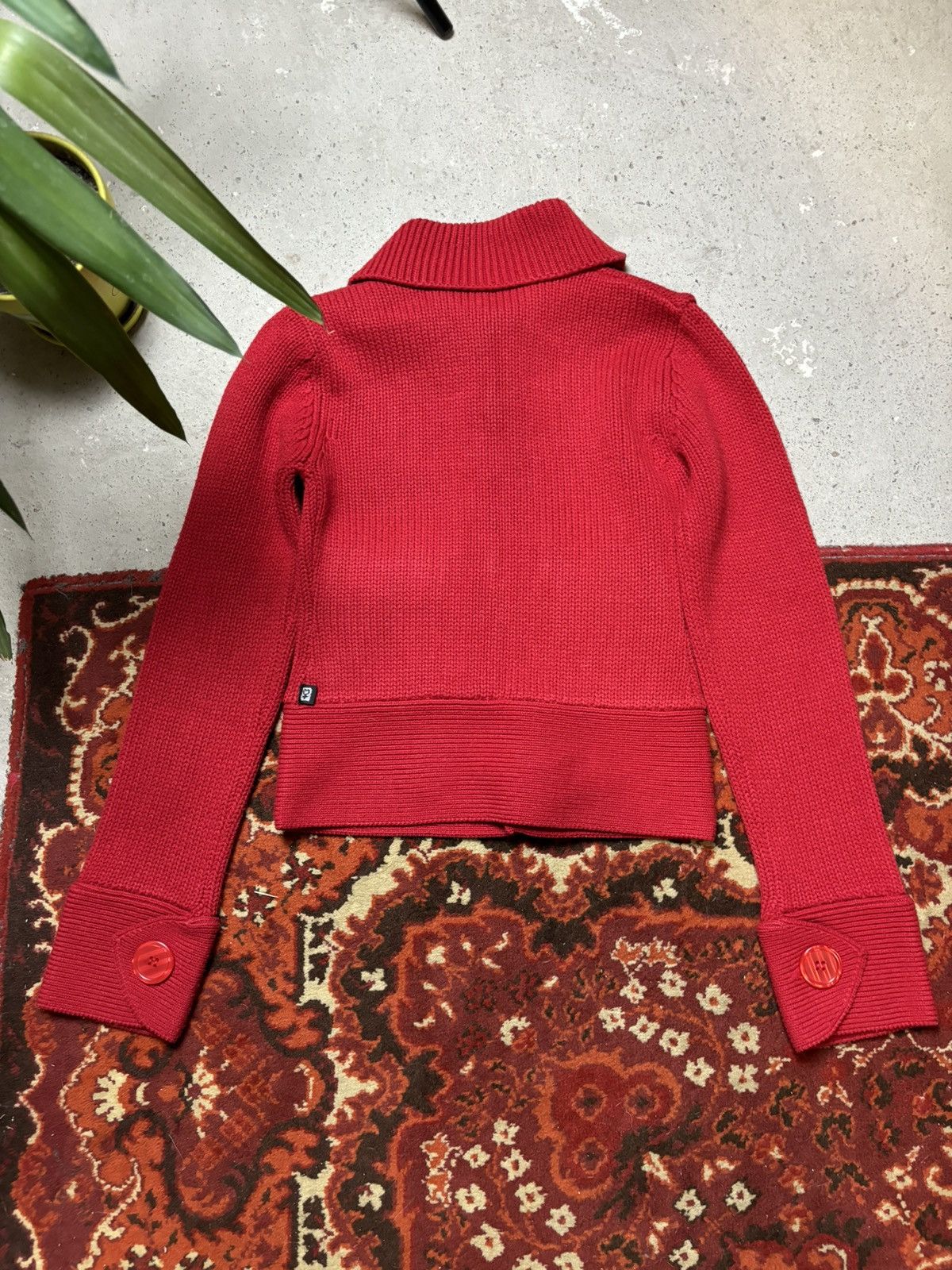 Designer × Japanese Brand × Vintage Vintage japanese Wonder Woman Cardigan Knit Red sweater Size S / US 4 / IT 40 - 8 Thumbnail