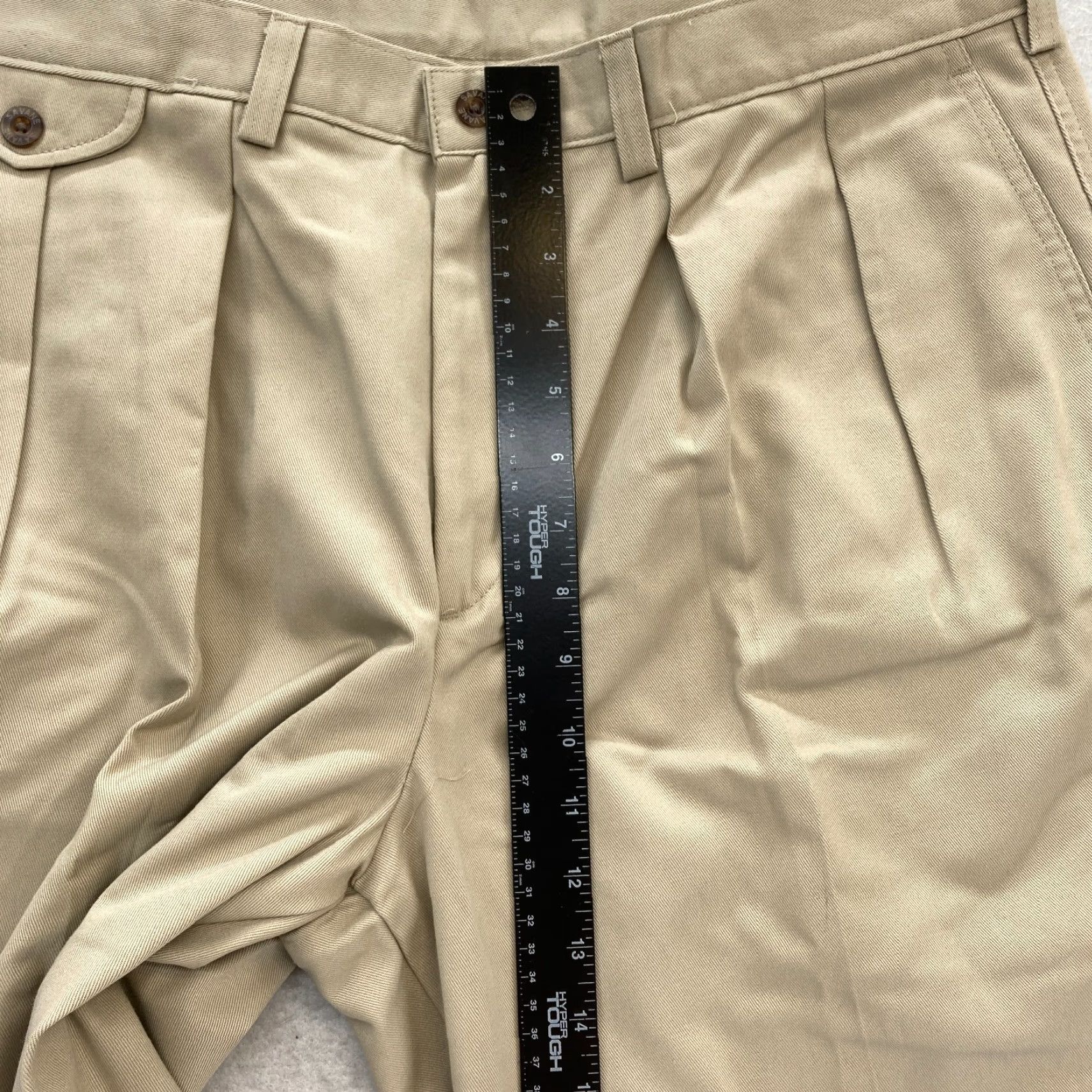 Savane Savane Khaki Pants Mens 36x29 Beige Pleated Classic Tapered Leg Wrinkle Resist Pants Size US 36 / EU 52 - 7 Thumbnail