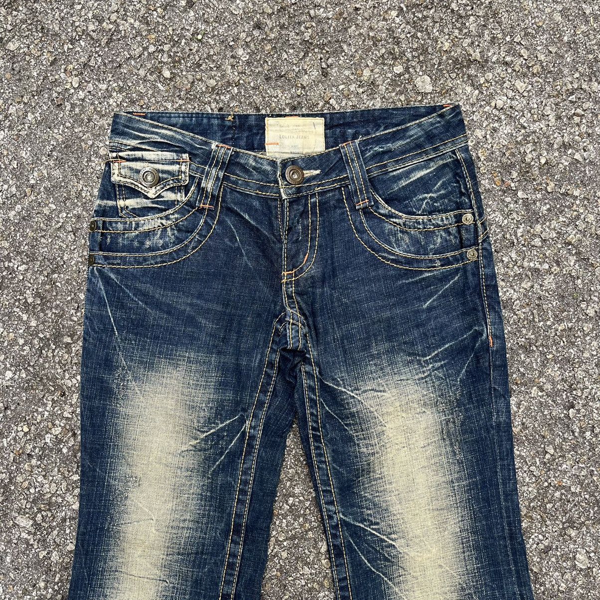 Hysteric Glamour Super Flare Vintage Exotic Denim Lolita Rusty Washed Jeans Size 27" / US 4 / IT 40 - 3 Thumbnail