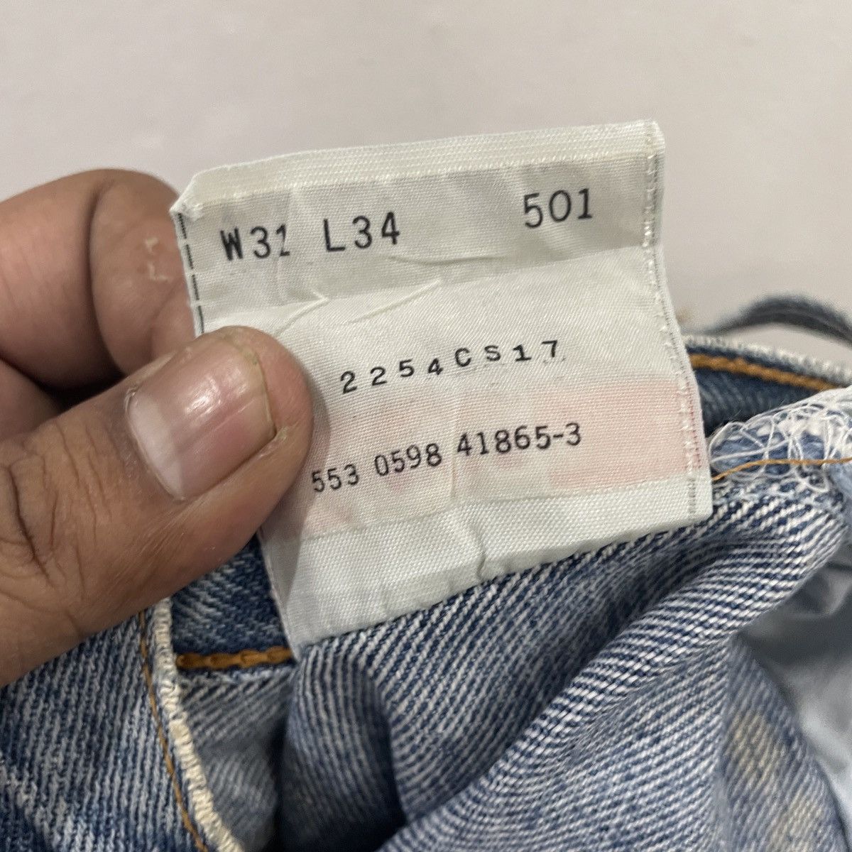 Levi's Vintage 90s Levis Lot 501 Art Distressed Denim Jeans Size US 30 / EU 46 - 7 Thumbnail