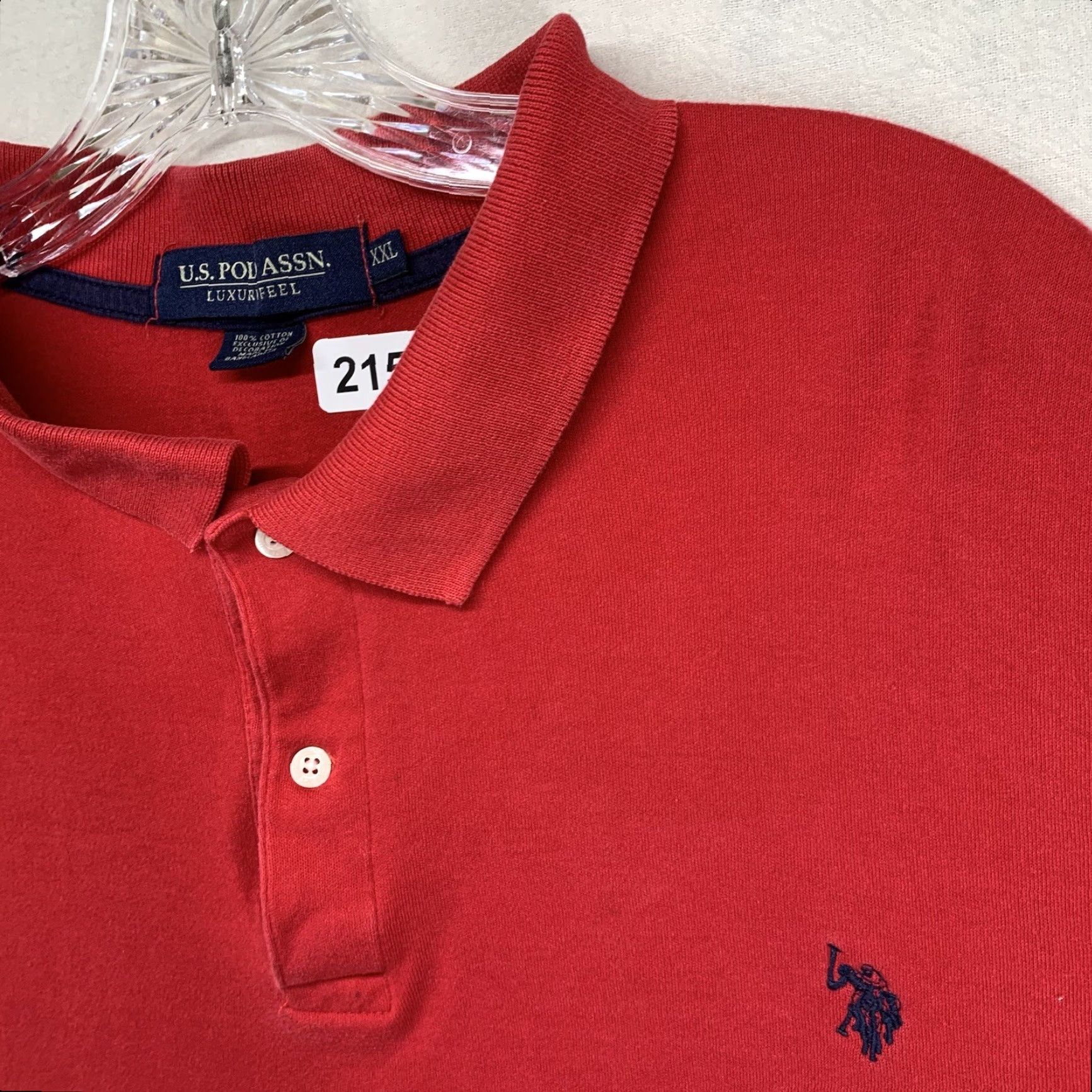 Vintage VINTAGE US Polo Assn. Polo Shirt Men's 2XL Red Short Sleeve Embroidered Logo Grunge Sports Size US XXL / EU 58 / 5 - 4 Thumbnail