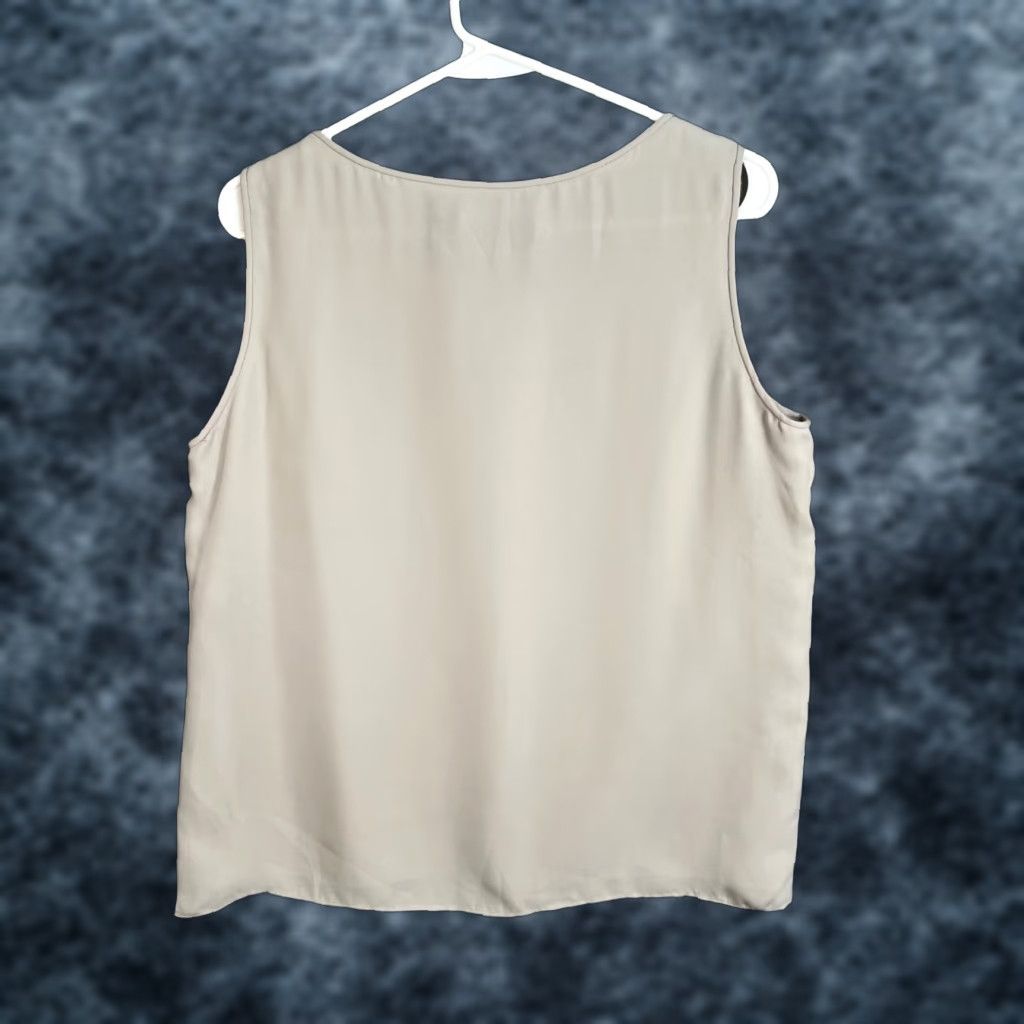 Anne Klein Anne Klein Tank Womens Size 10 Silver Sequin Sleeveless NEW Size L / US 10 / IT 46 - 1 Thumbnail