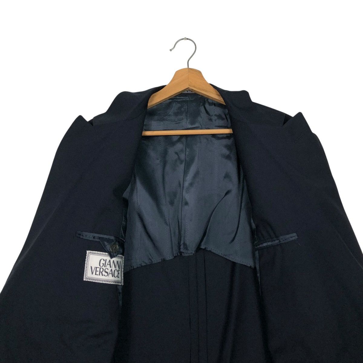 Versace 🔥ROCH BLACK VINTAGE COATS GIANNI VERSACE DOUBLE BREASTED Size US M / EU 48-50 / 2 - 16 Thumbnail