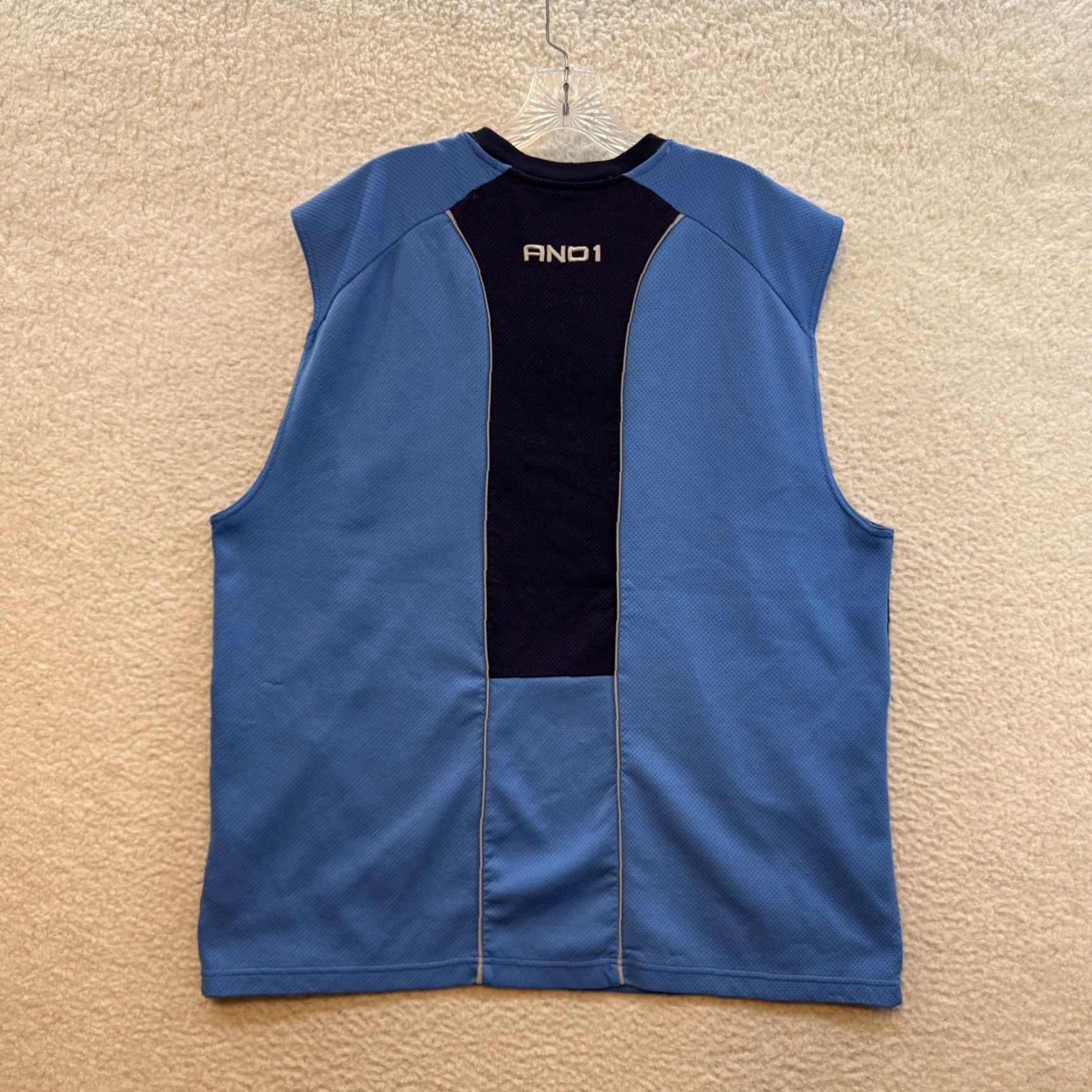 Vintage VINTAGE And1 Jersey Tank Shirt XL Mens Blue Basketball Streetwear Skater 1990s Mens Size US XL / EU 56 / 4 - 2 Thumbnail