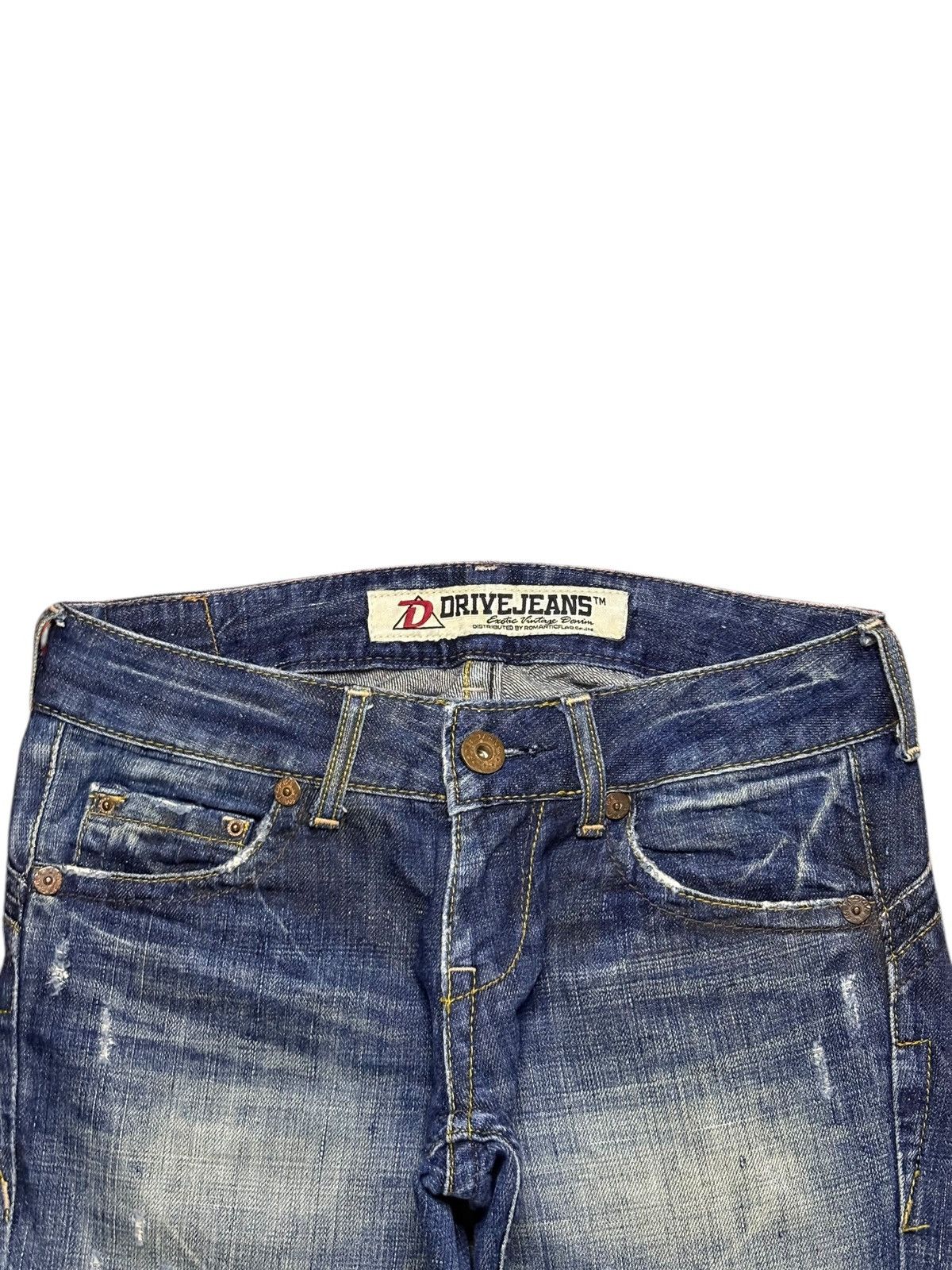 Seditionaries Vintage Japanese Brand Faded Mud Wash Studded Flare Jeans Size 28" / US 6 / IT 42 - 4 Thumbnail