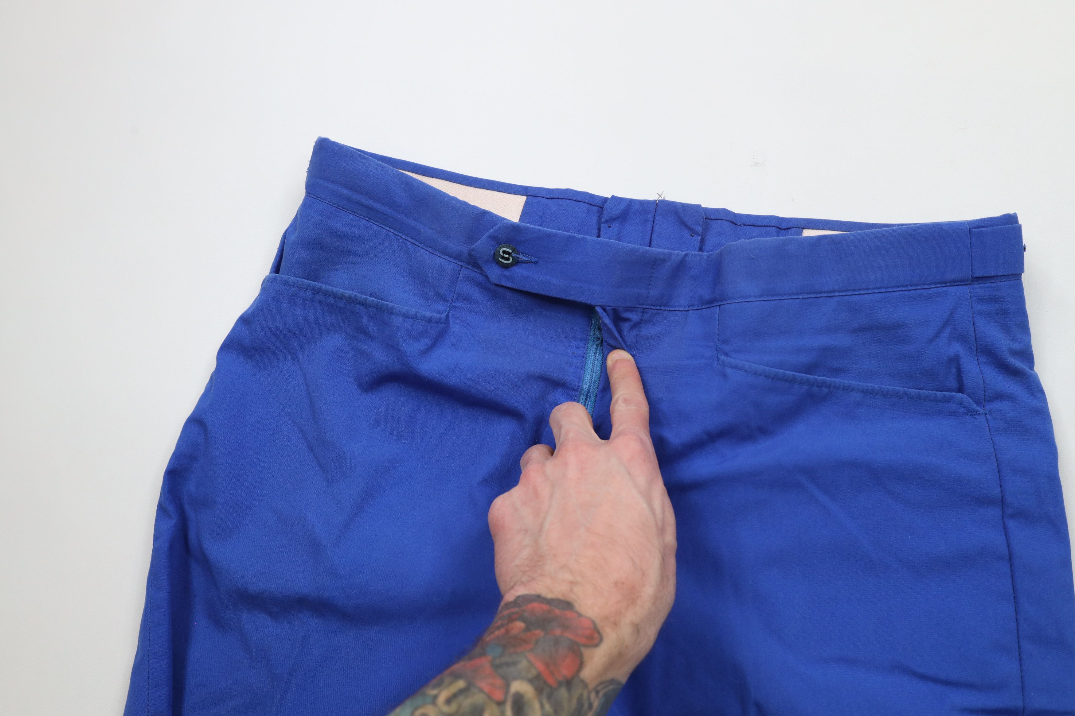 Vintage Vintage 70s Streetwear Bell Bottoms Chino Pants Blue USA Size US 36 / EU 52 - 6 Thumbnail