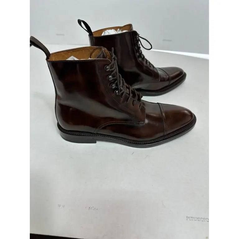 Handmade × Suitsupply New Suitsupply Brown Patent Leather Boots Size US 9 / EU 42 - 3 Thumbnail