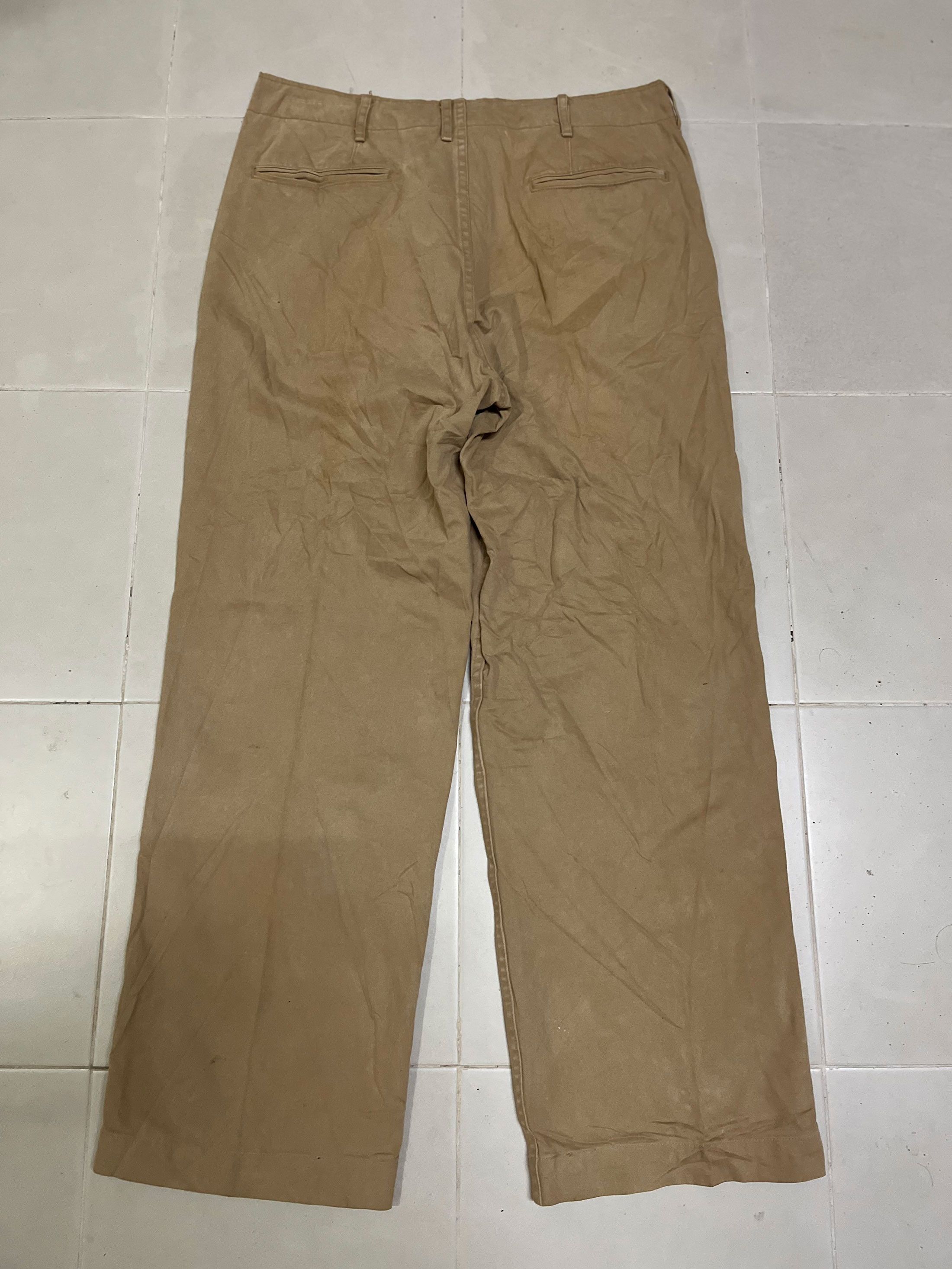 Japanese Brand Vintage U.S Army Trouser Khaki Pant Baggy Buzz Rickson Style Size US 34 / EU 50 - 5 Thumbnail