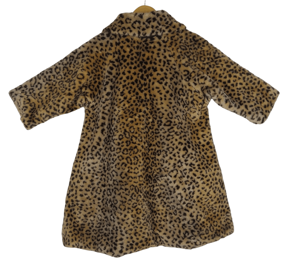 Guess Vintage 90s Georges Marciano Guess Fluffy Leopard Fur Coat Size L / US 10 / IT 46 - 2 Thumbnail