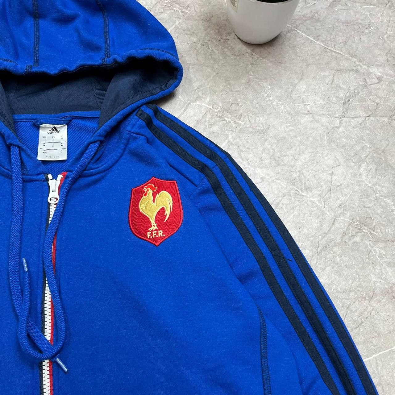 Adidas Adidas 2015/2016 France Team Rugby Zip Track Top Jacket Size US M / EU 48-50 / 2 - 14 Thumbnail