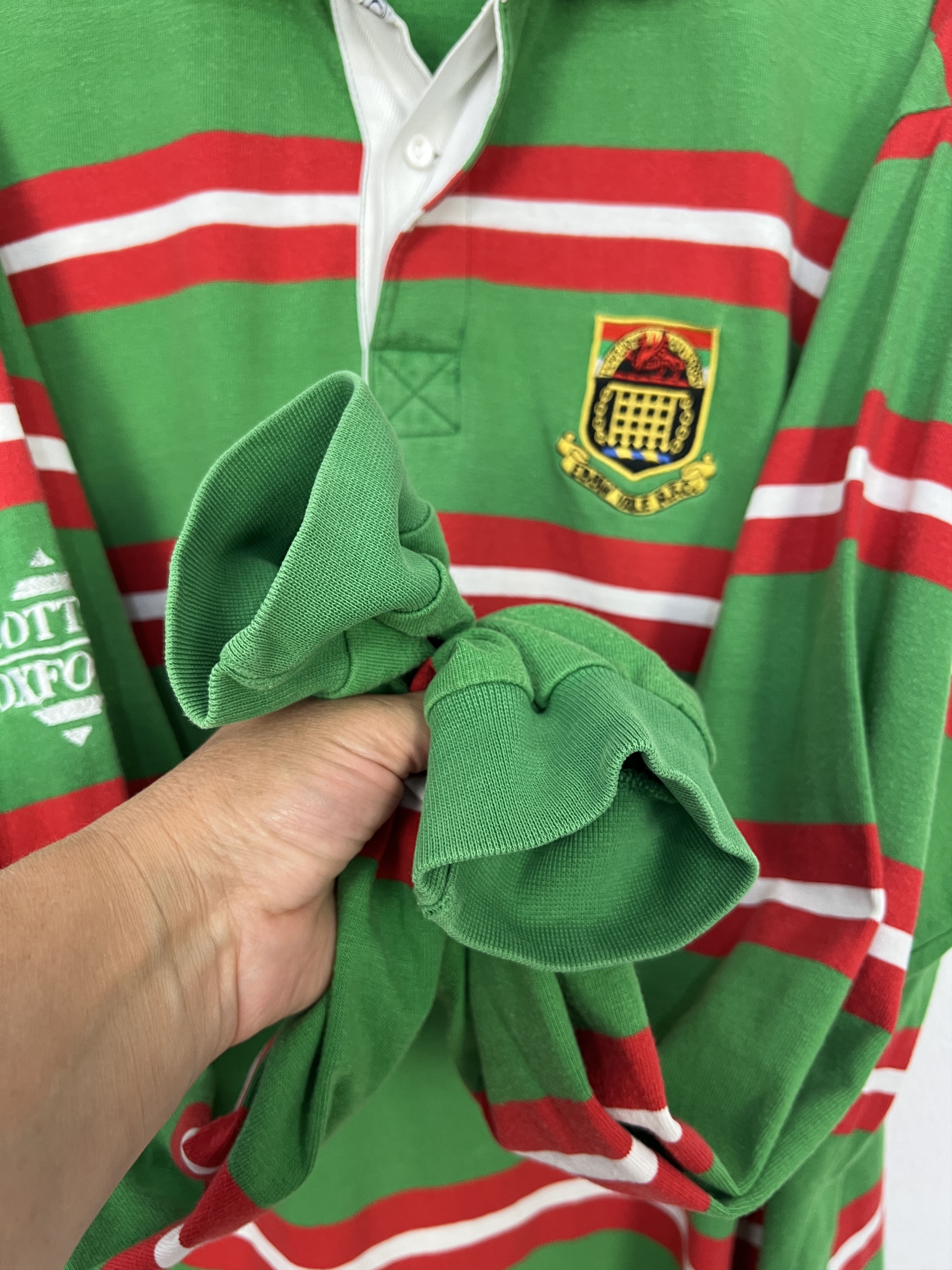 Vintage Vintage 90's Cotton Oxford Ebbw Vale Rugby Jersey Size US XXL / EU 58 / 5 - 5 Thumbnail