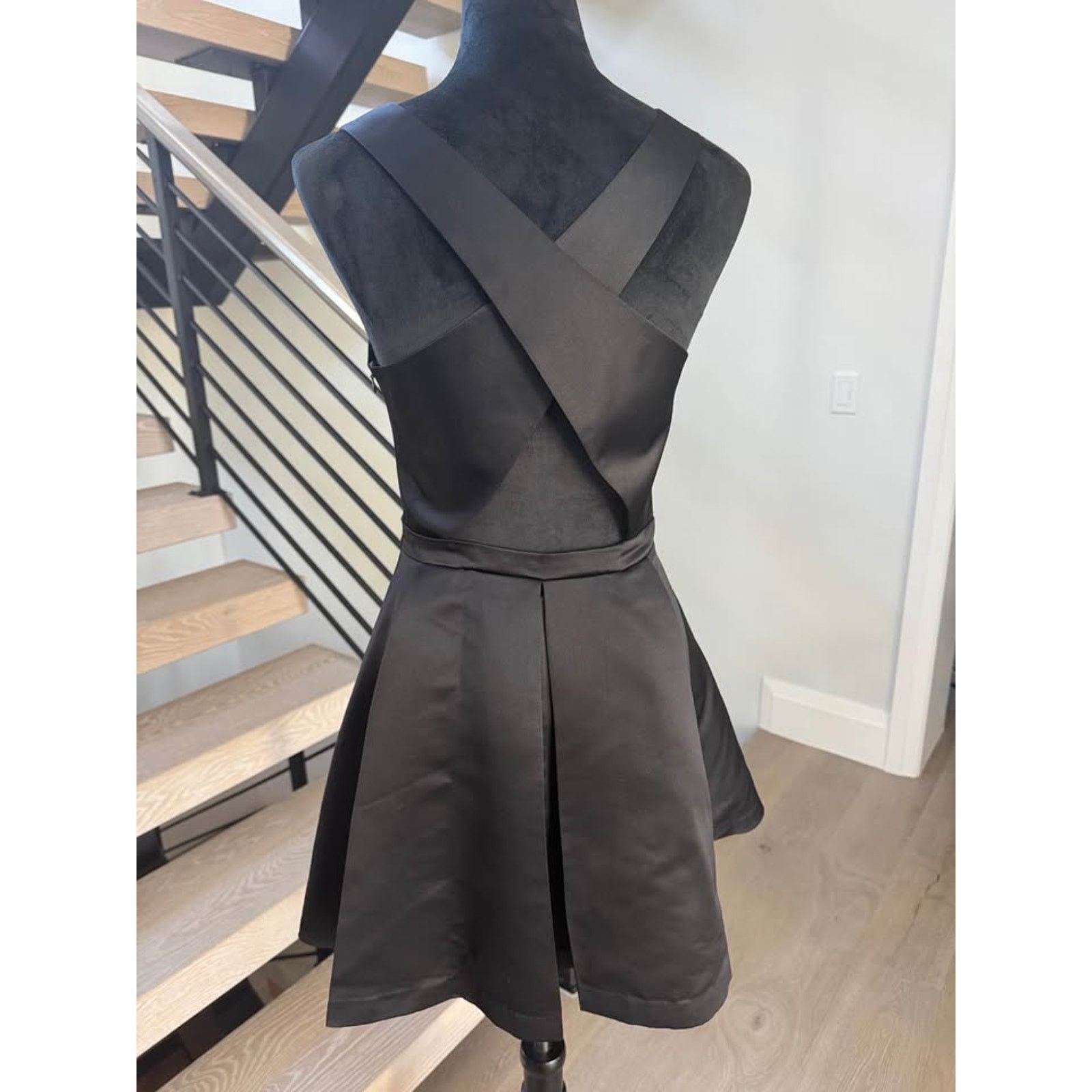 Other New Black Satin Fit and Flare Dress size S Size S / US 4 / IT 40 - 6 Thumbnail