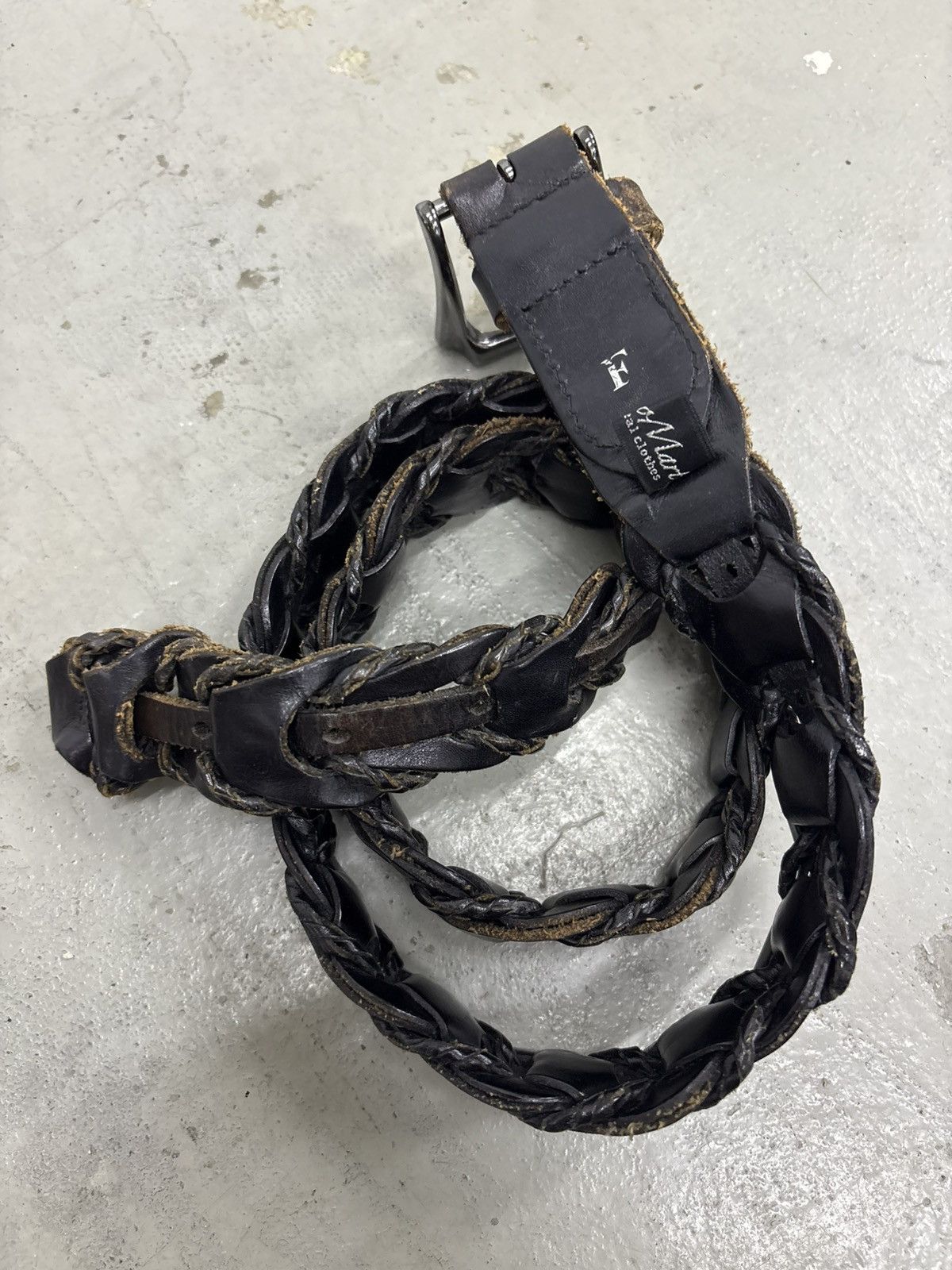 Tornado Mart Tornado Mart Snake Skeleton Braided Leather Belt