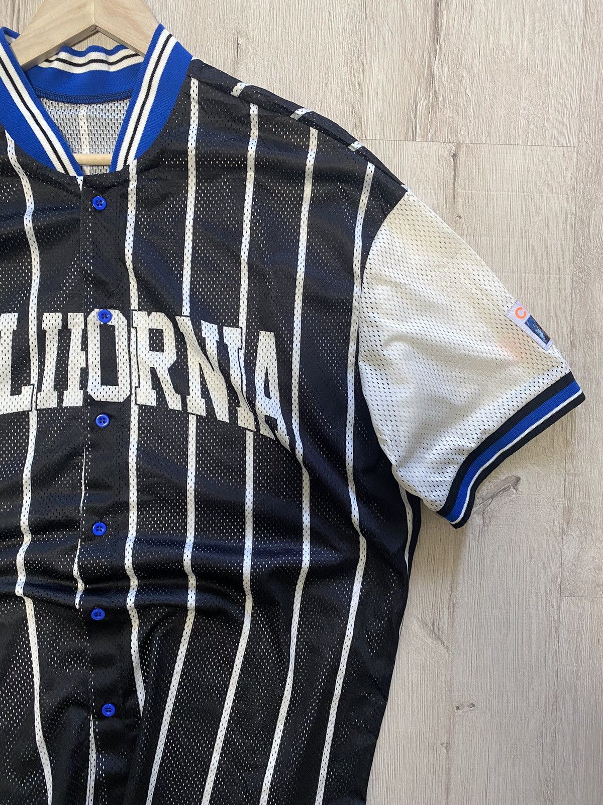 Vintage Mesh Shirt California Logo Rugby Style Size US L / EU 52-54 / 3 - 3 Thumbnail