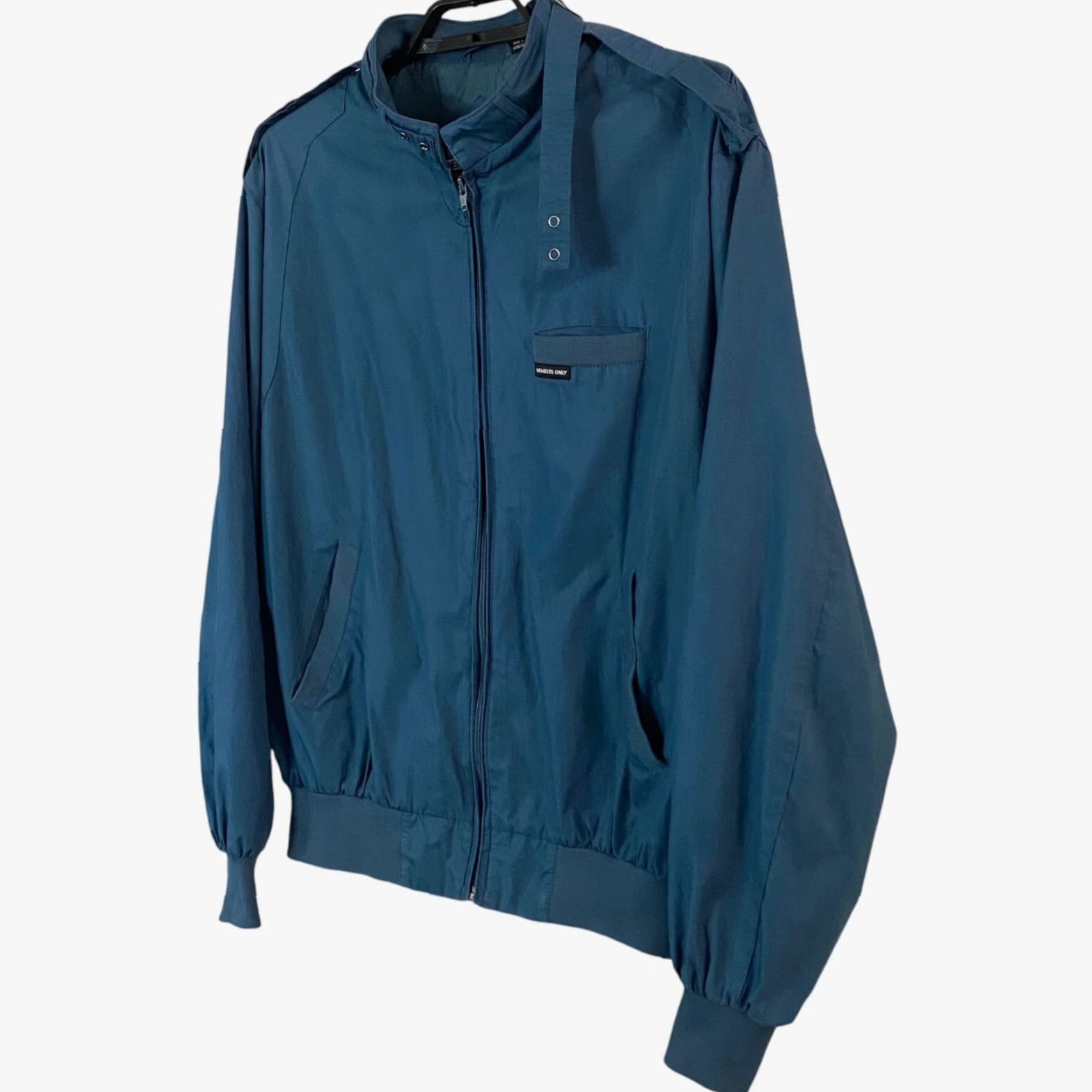 Members Only Vintage Members Only Blue Cafe Racer Jacket Men's XLT Lightweight Zip-Up Bomber Size US XL / EU 56 / 4 - 2 Thumbnail