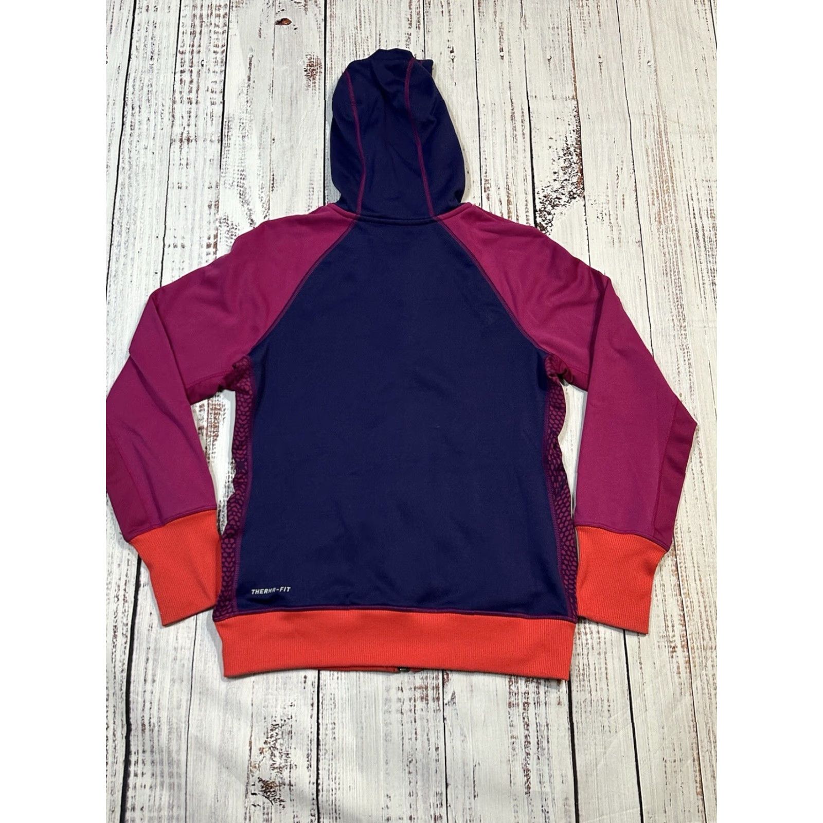 Nike Nike Full Zip Therma-Fit Colorblock Hoodie Women M Blue Purple Colorful Logo Zip Hooded Pockets Sports Nike Therma-Fit Size M / US 6-8 / IT 42-44 - 6 Thumbnail