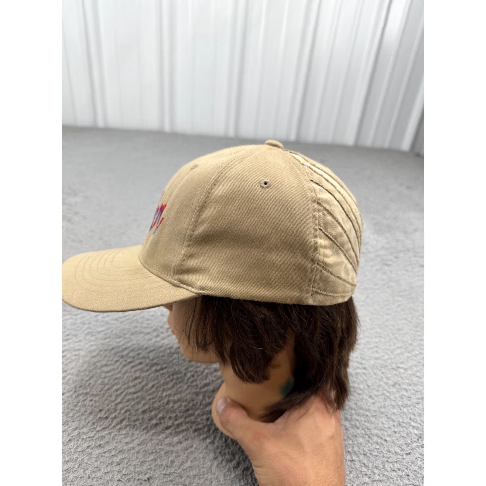 Quiksilver VTG Quiksilver Baseball Cap Beige One Size Embroidered Flexfit 90s Panel Size ONE SIZE - 5 Thumbnail