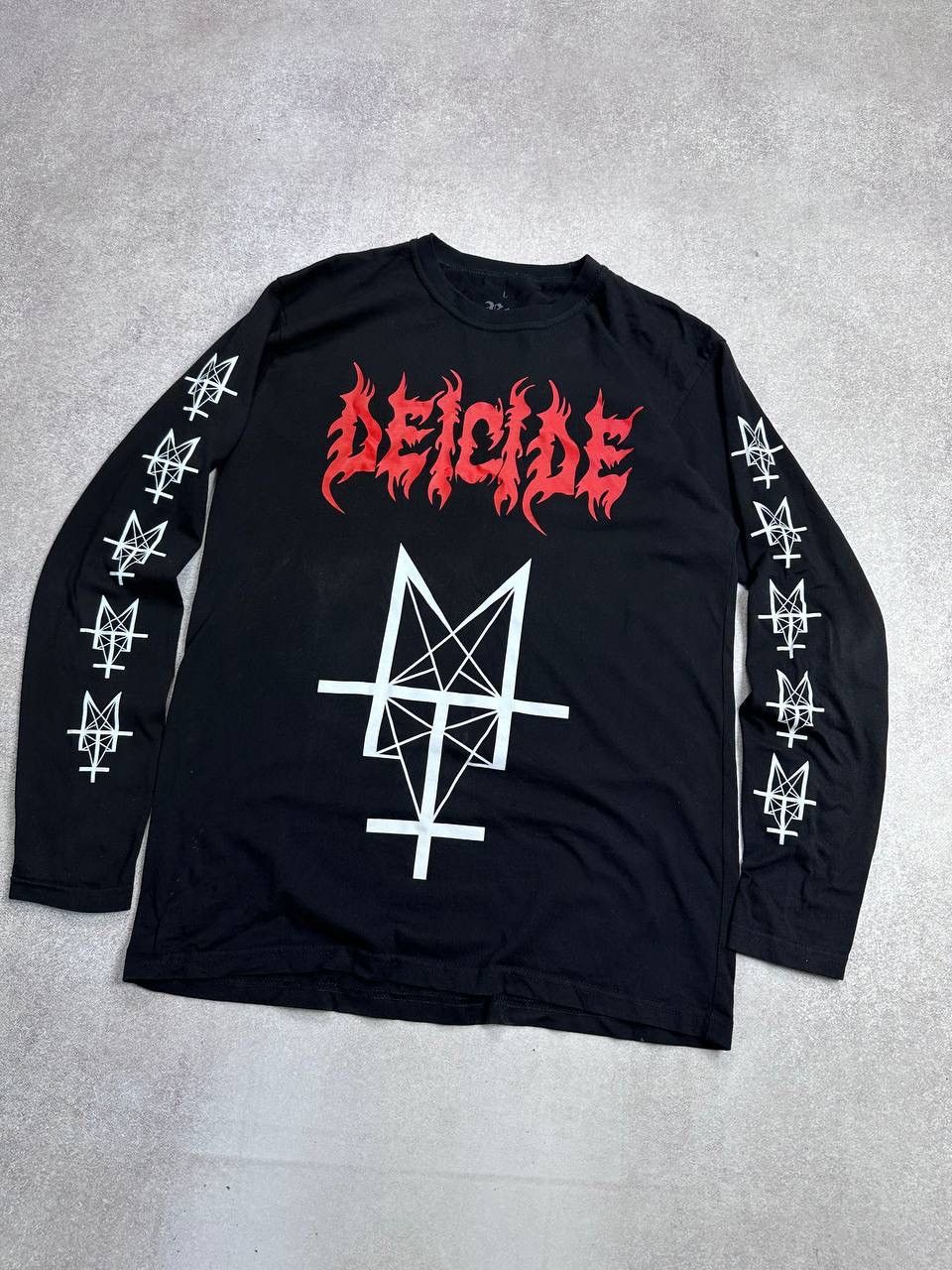 Band Tees Deicide Dark Metal End Of Boxy Longsleeve Shirt L Size US L / EU 52-54 / 3 - 6 Thumbnail